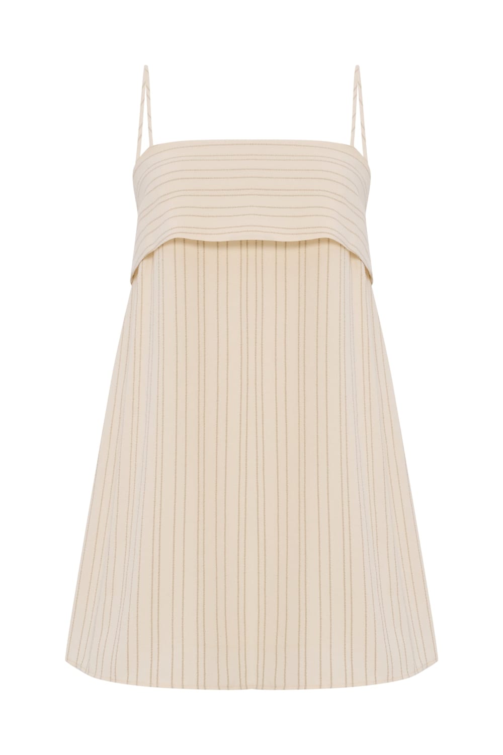 The Handloom-Puglia Stripes Mini Dress Oatmeal-Elbise-6-Milagron.com