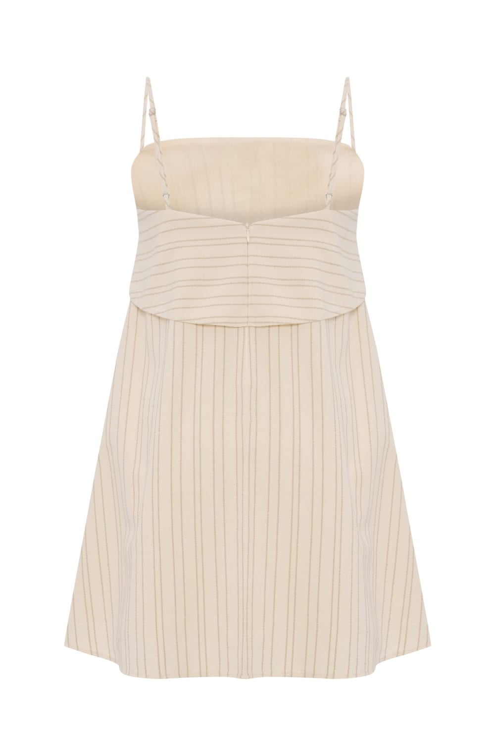 The Handloom-Puglia Stripes Mini Dress Oatmeal-Elbise-7-Milagron.com