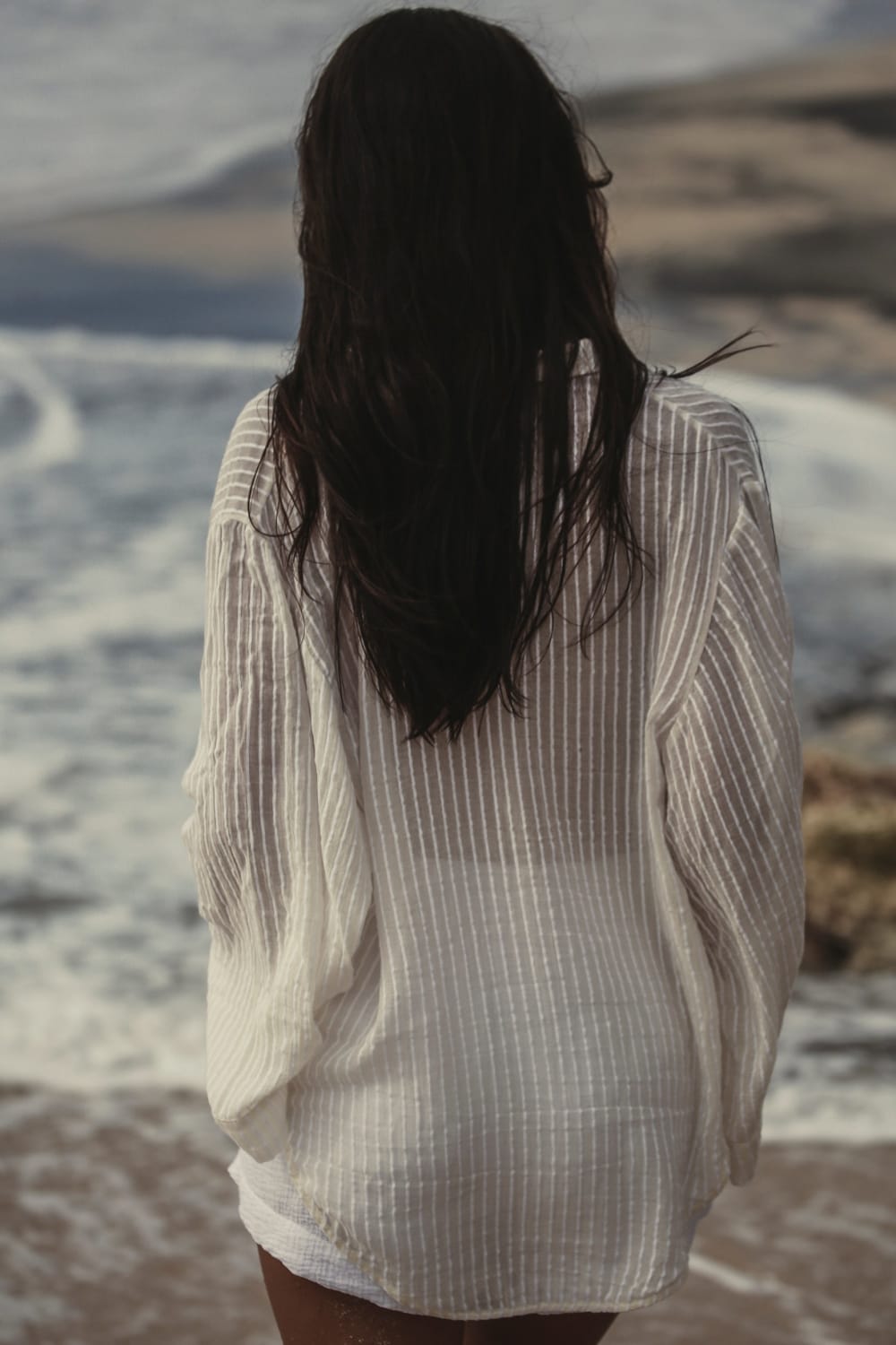 The Handloom-Sade Top White Stripes-Gömlek-4-Milagron.com