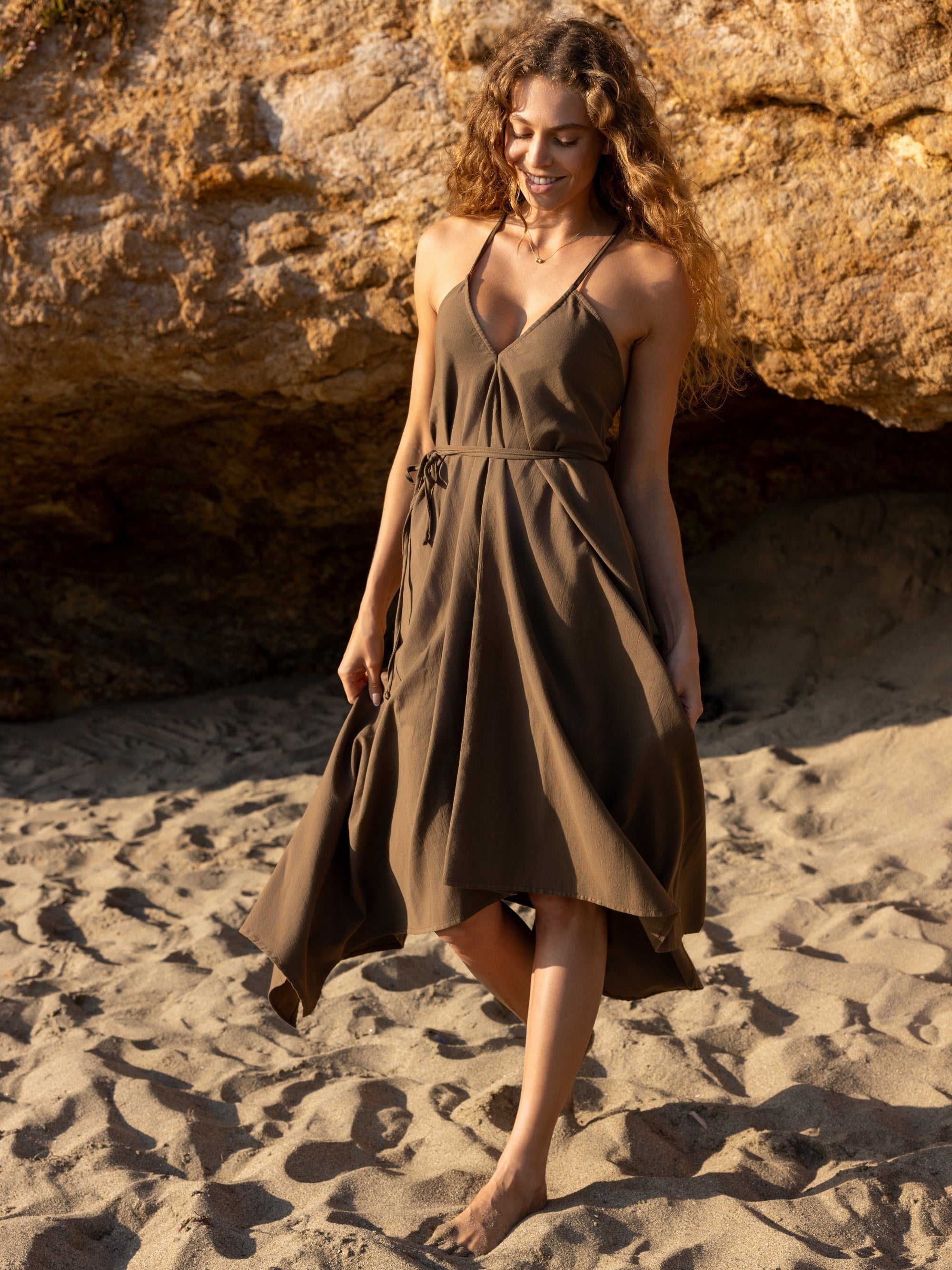 Sage Maxi Dress - Khaki Green