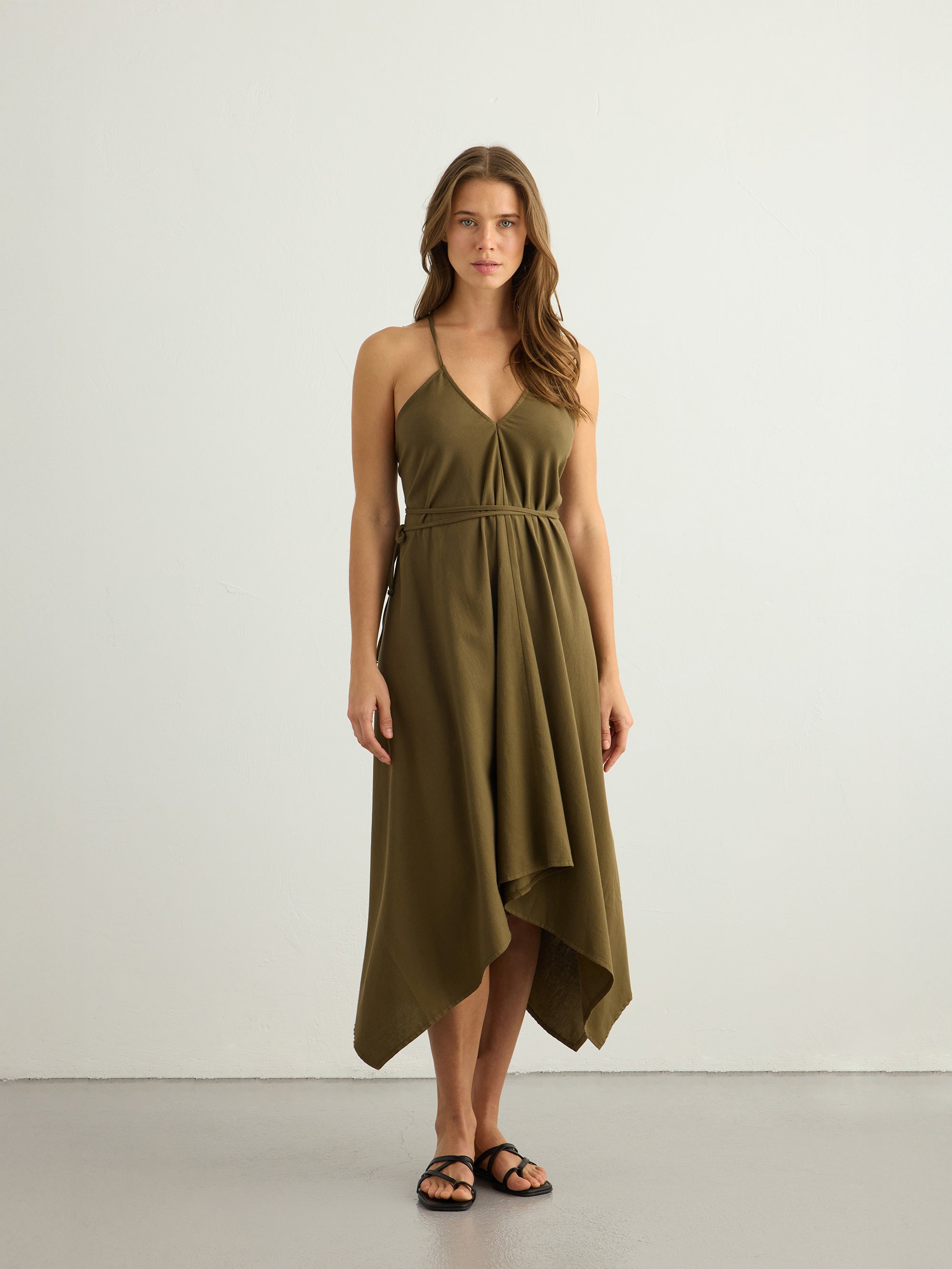 Sage Maxi Dress - Khaki Green