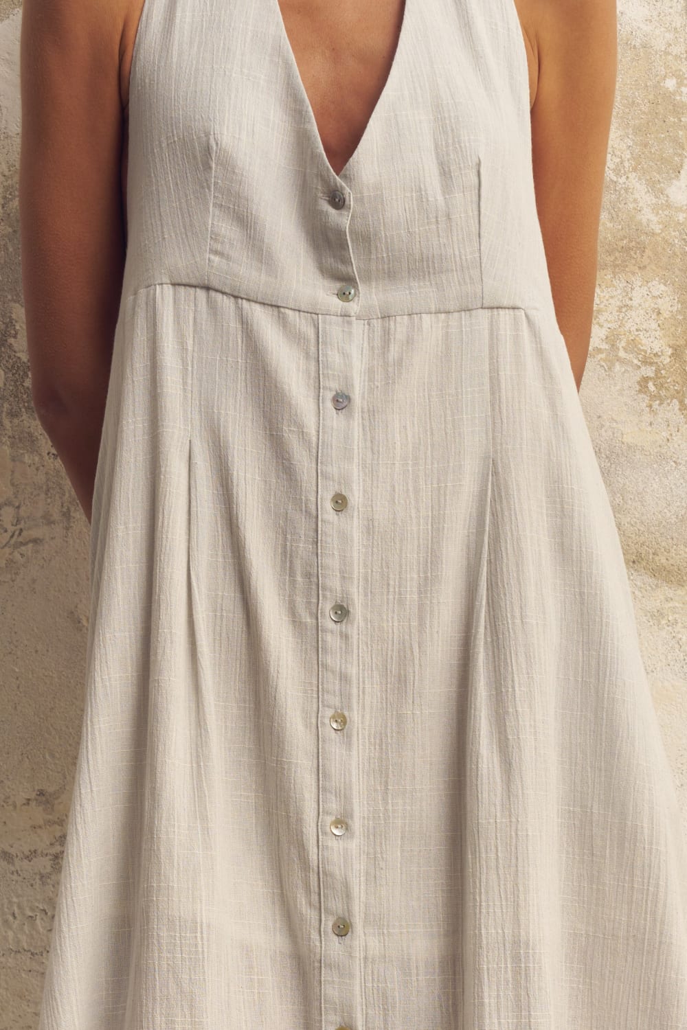 The Handloom-Sahara Sun Maxi Dress Baby Blue-Elbise-5-Milagron.com