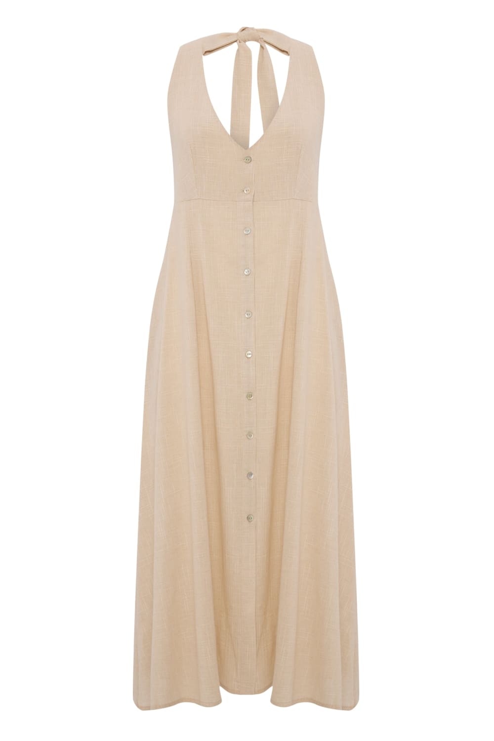 The Handloom-Sahara Sun Maxi Dress Natural-Elbise-9-Milagron.com