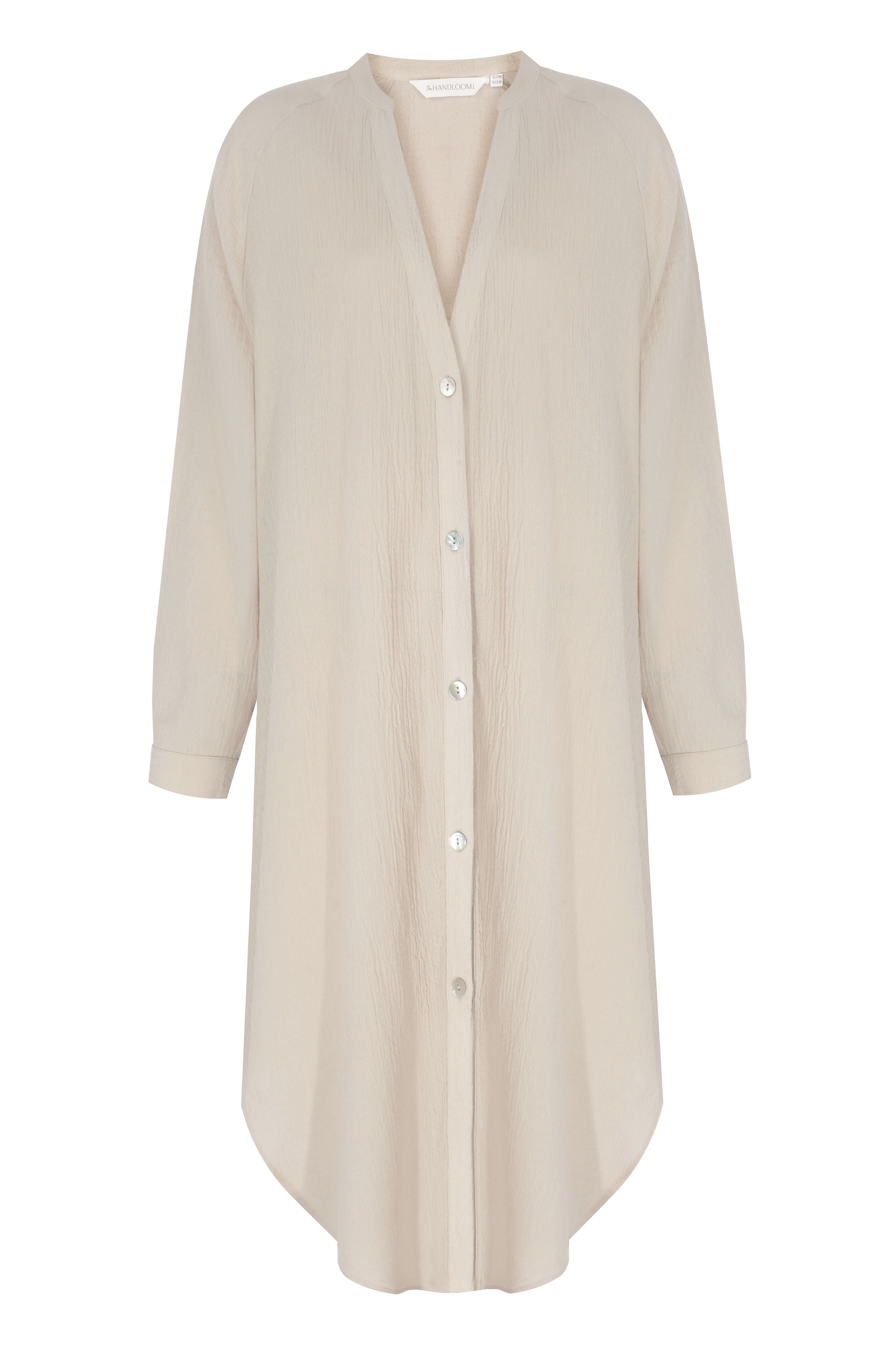 The Handloom-Terra Shirt Dress Oatmeal-Elbise-11-Milagron.com
