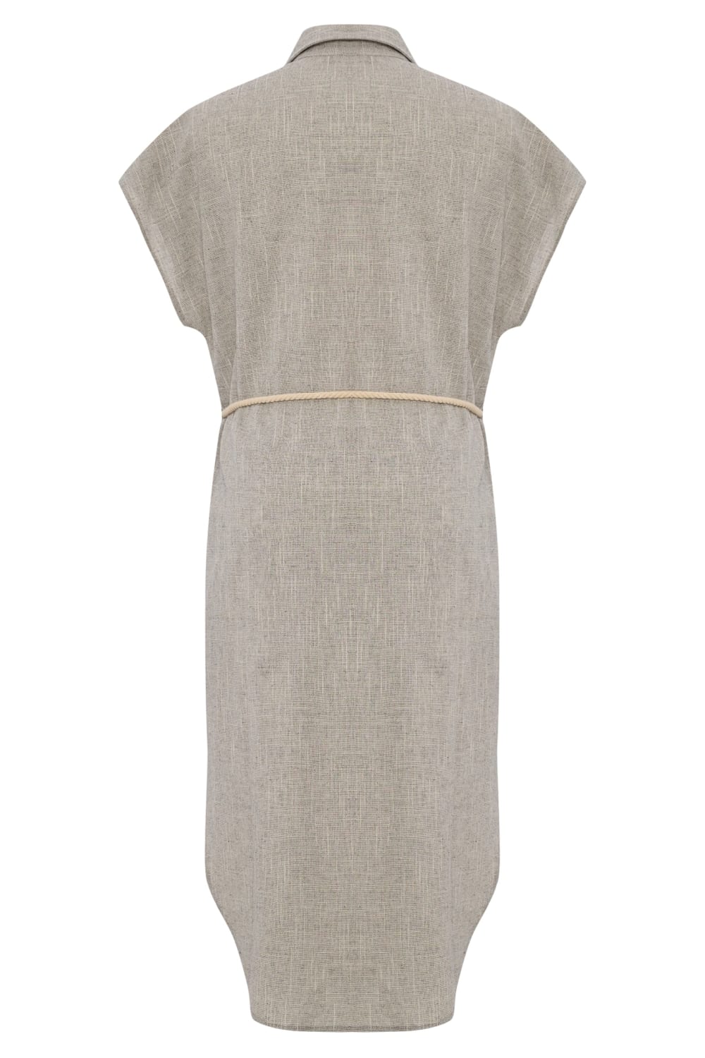 The Handloom-Zaya Shirt Dress Gray-Elbise-8-Milagron.com
