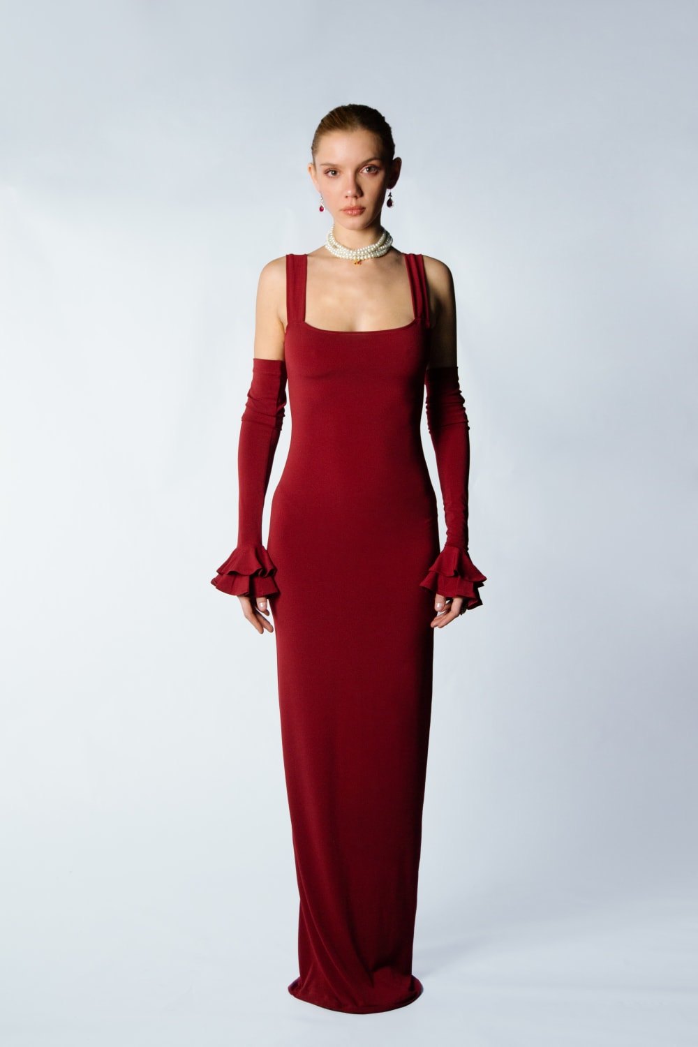 Aphrodite Dress in Bordeaux - 0