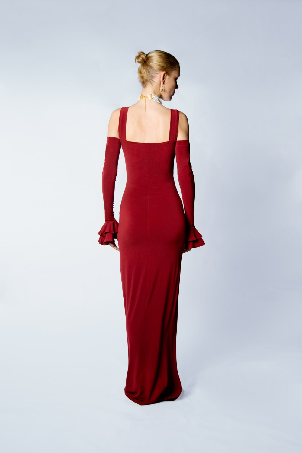 Aphrodite Dress in Bordeaux - 1