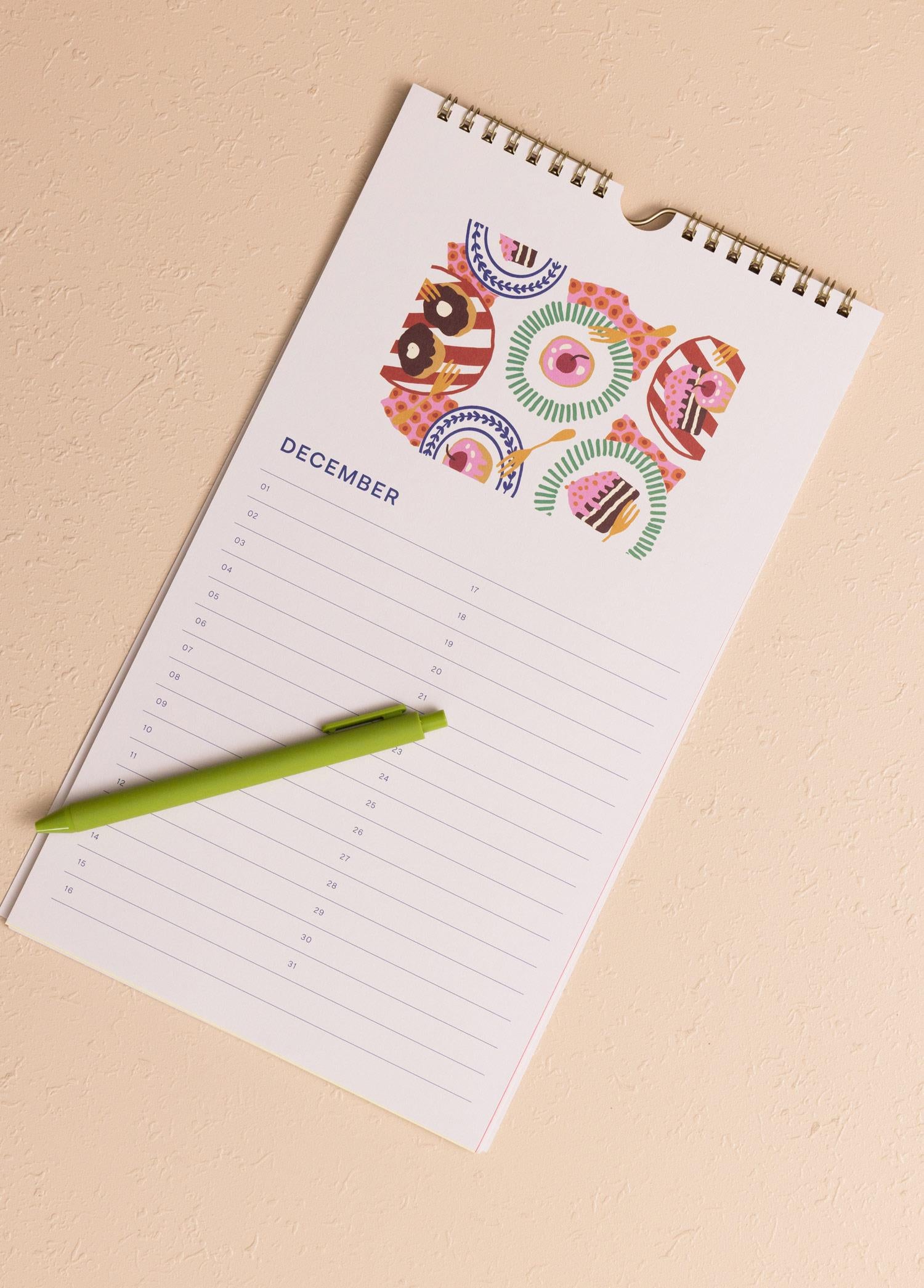 Ajanda Bırthday Calendar Pembe