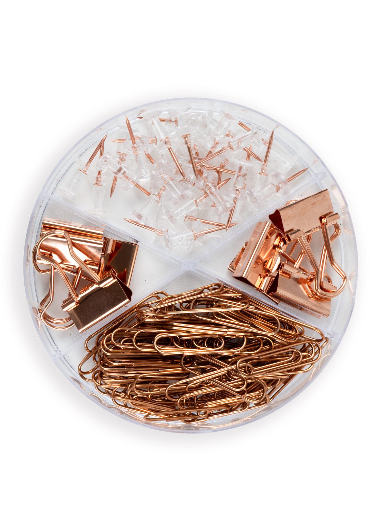 Ataç Raptiye Klips Seti Rose Gold