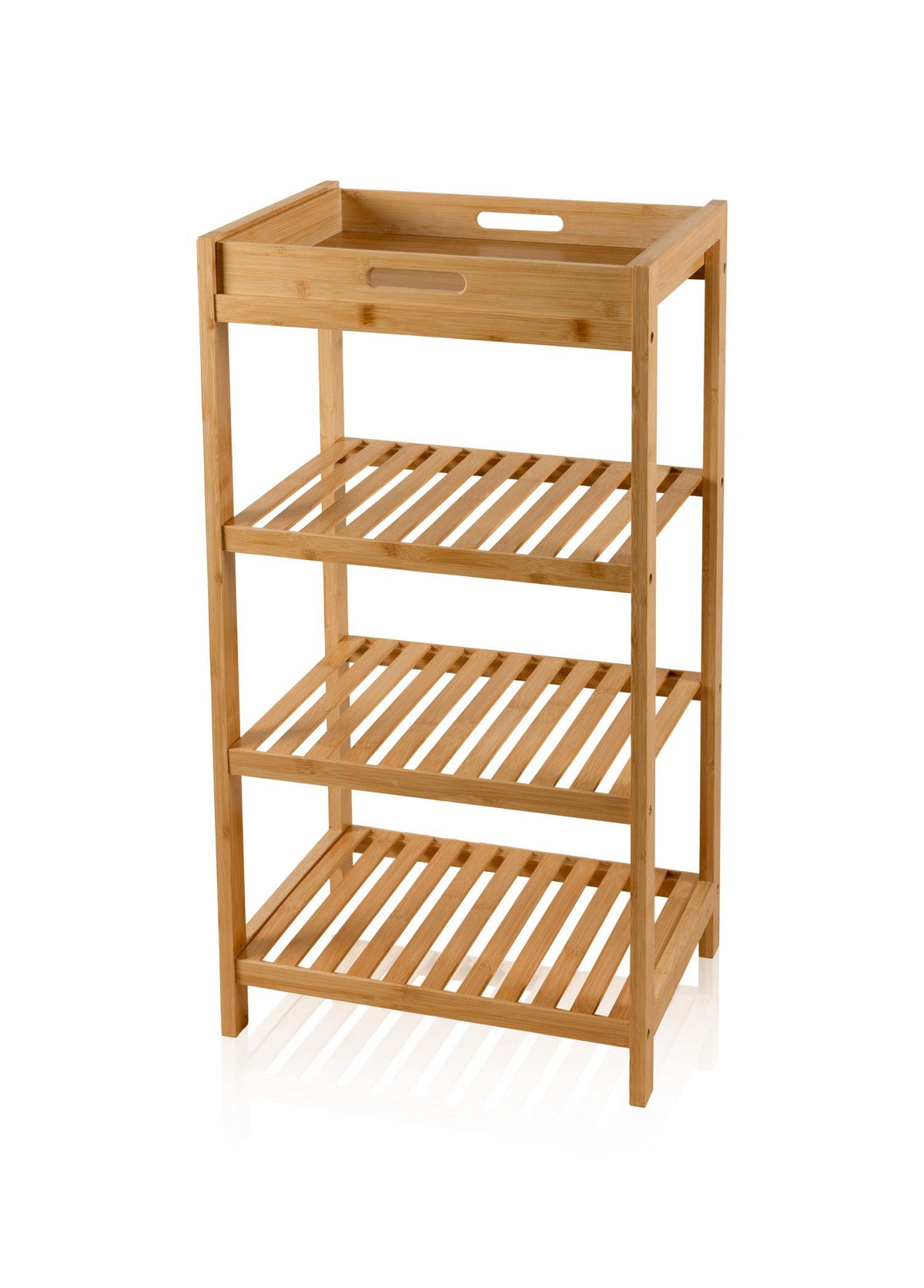 Bambu 4 Katlı Tepsili Düzenleyici Dolap Raf 75X40X30 Cm