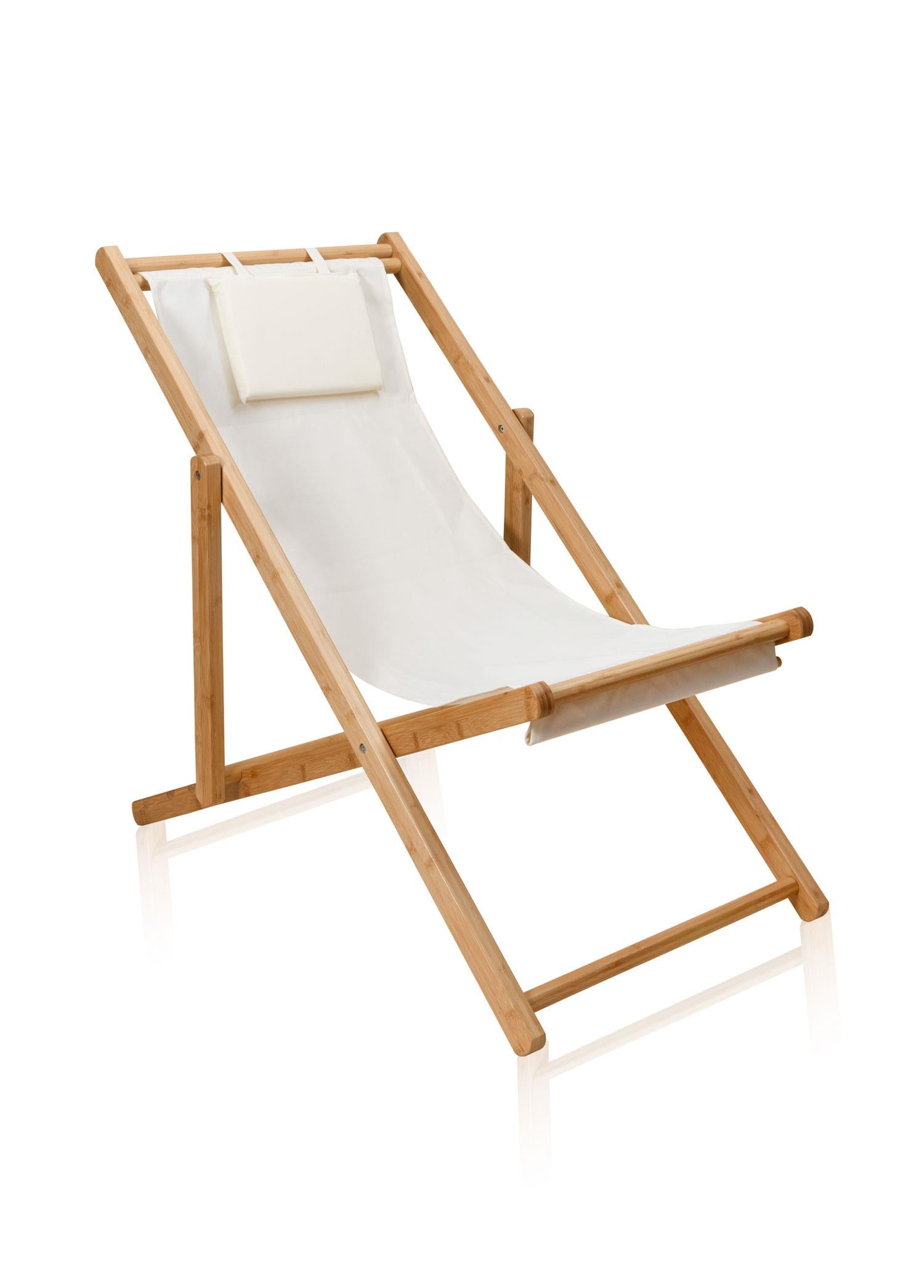 Bambu Katlanır Şezlong Sandalye