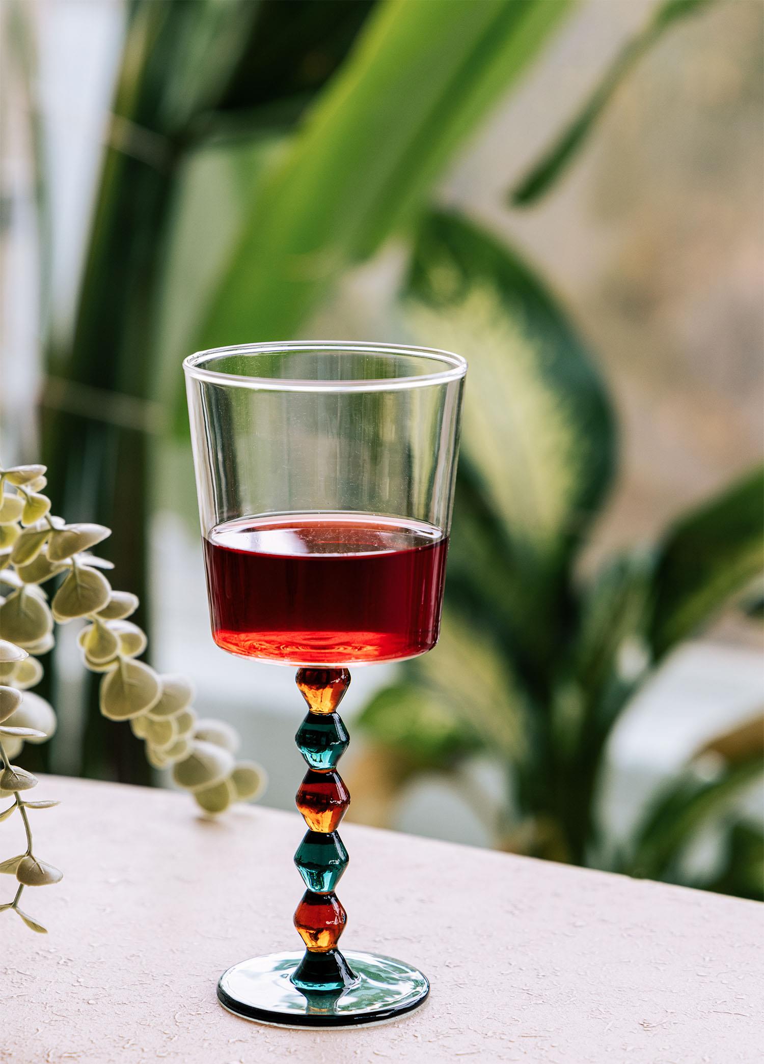 Bead Şarap Kadehi Amber 300 Ml