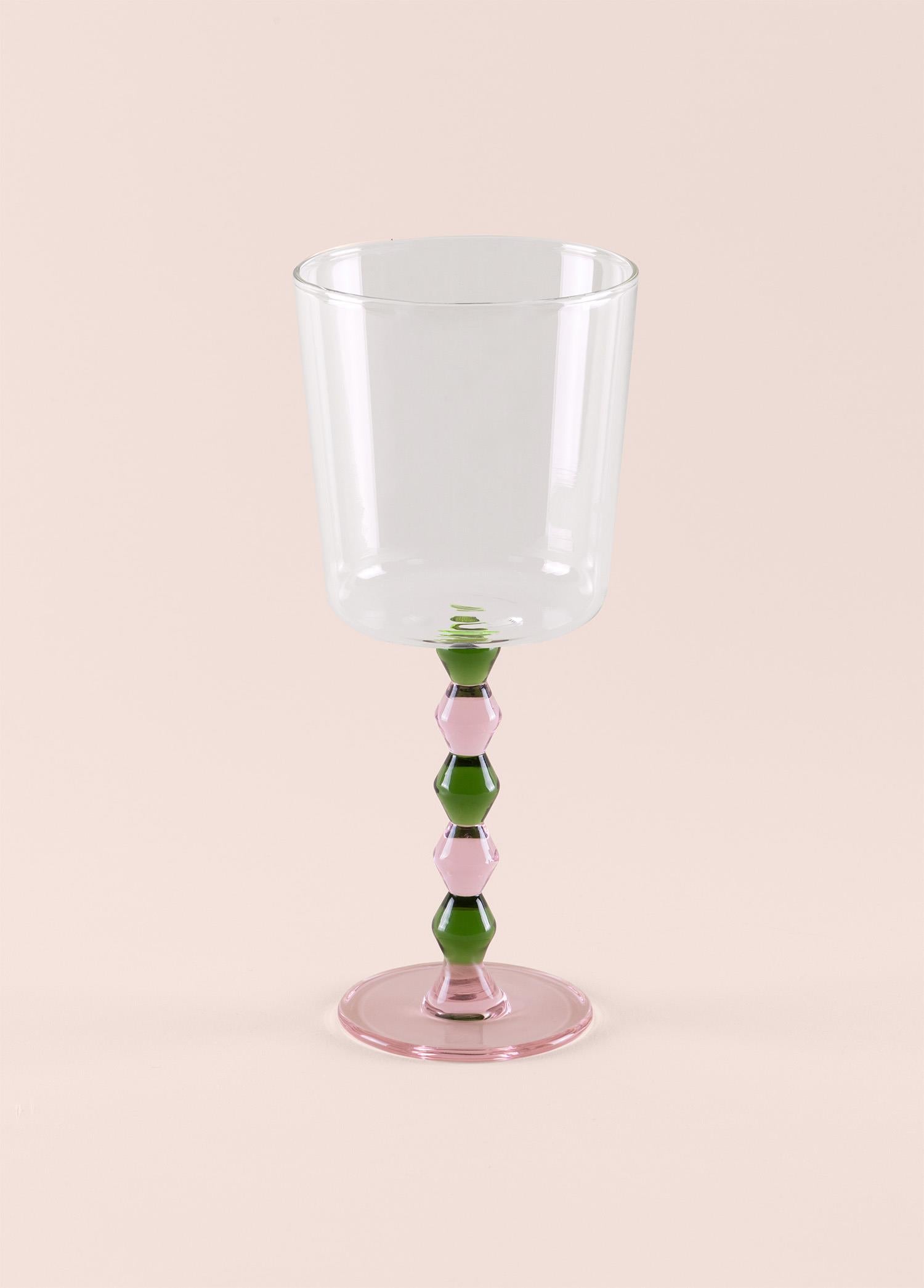 Bead Şarap Kadehi Yeşil 300 Ml