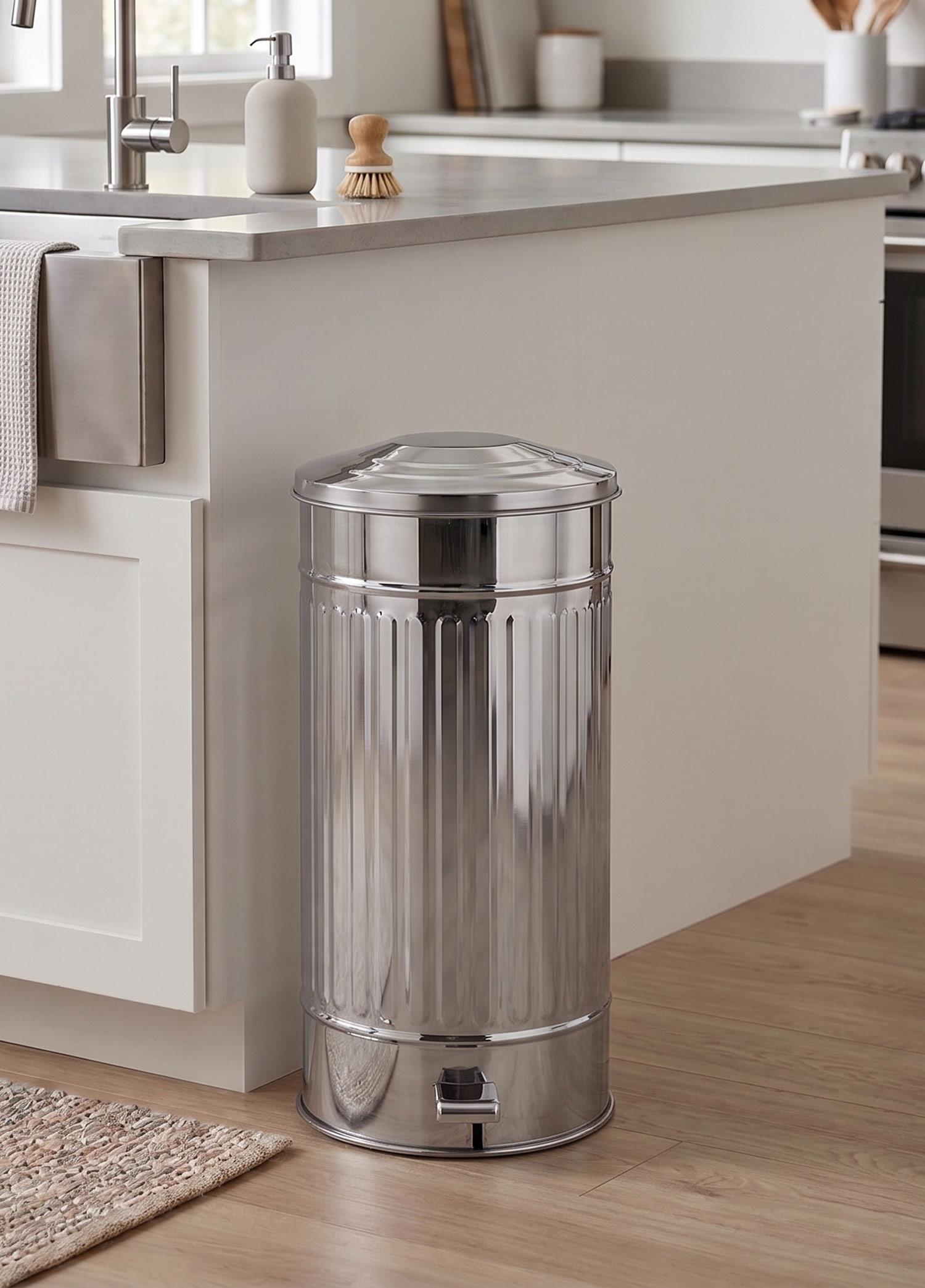Çöp Kovası Krom 24 Lt