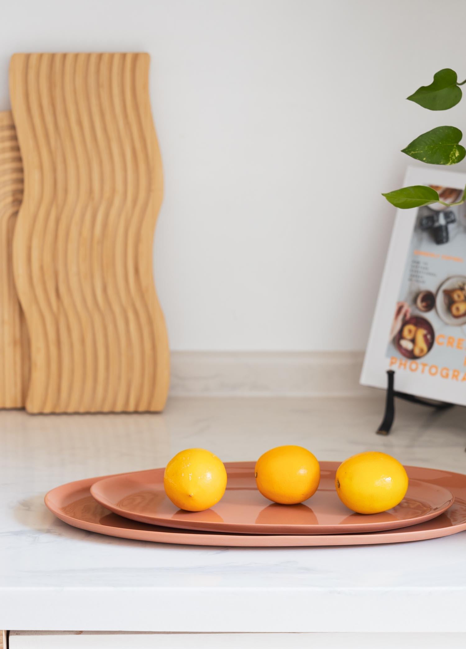 Cotta Limoges Oval Servis Tabağı Terracota 43X22Cm