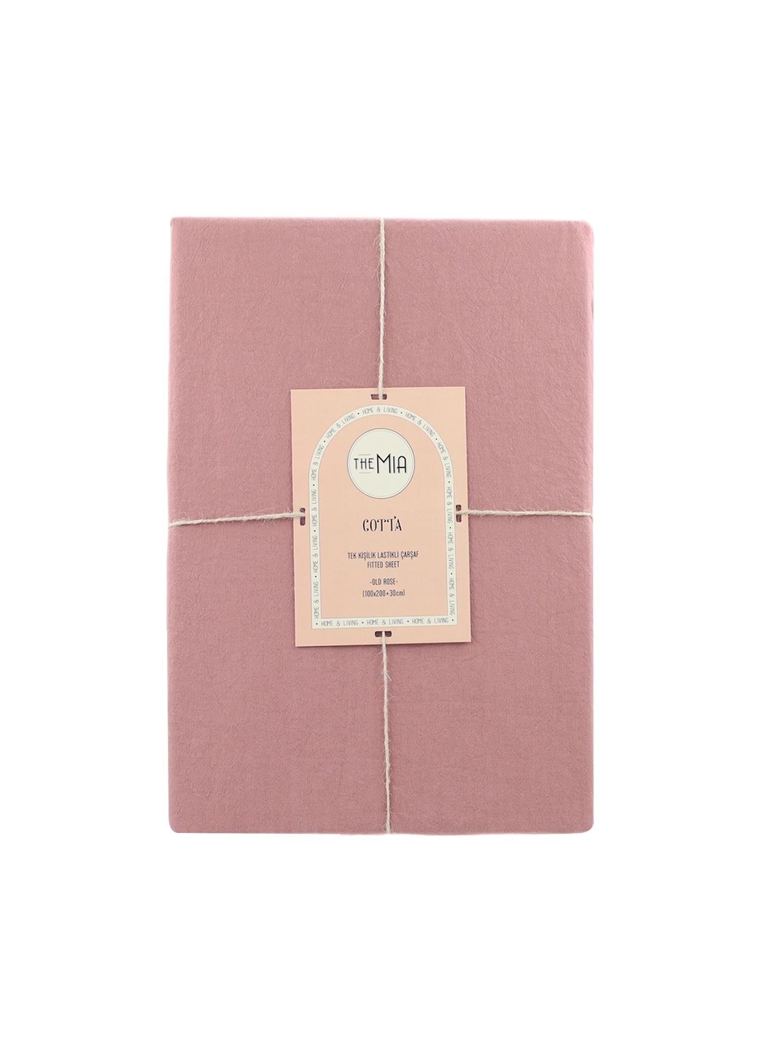 Cotta Old Rose Tek Kişilik Lastikli Çarşaf 200X100