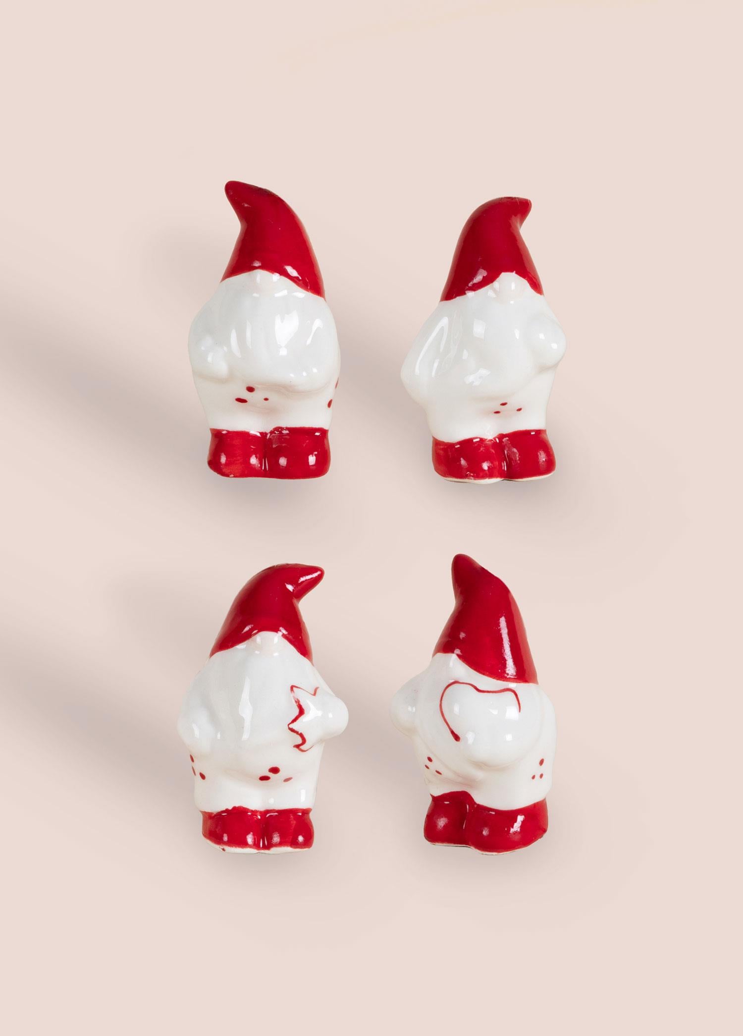 Dekoratif Askılı Biblo 4Lü Set 4X4X7 Cm