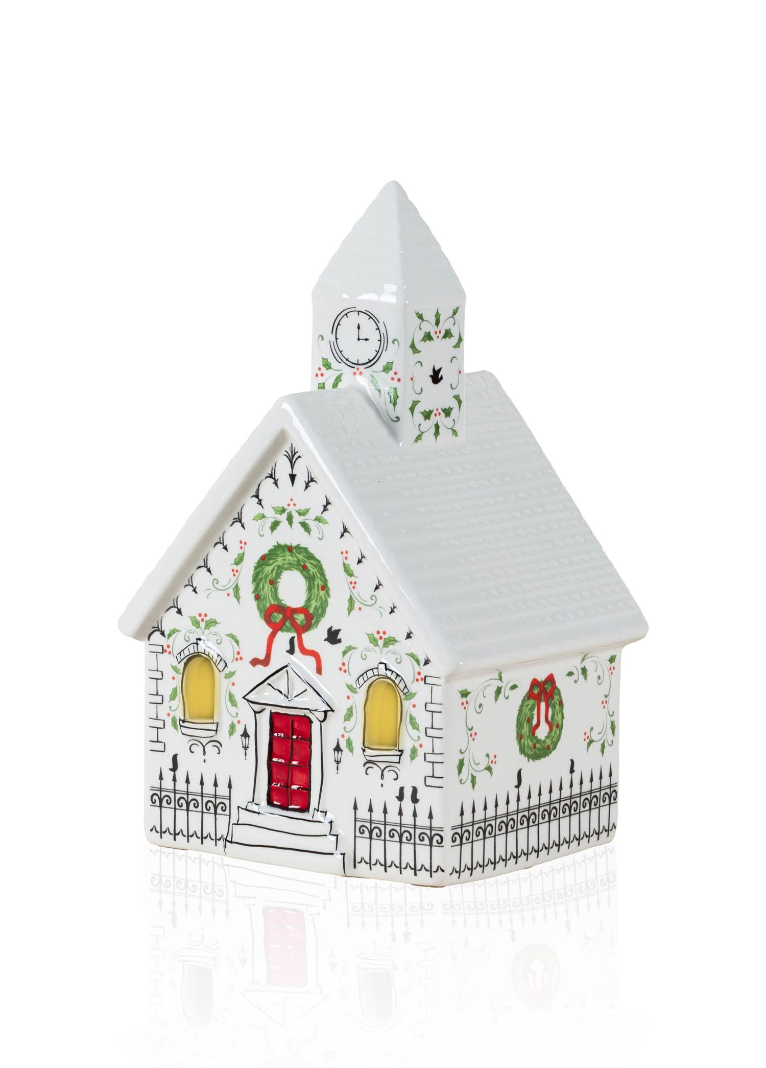 Dekoratif Led Işıklı Ev Biblo 13X11X22 Cm