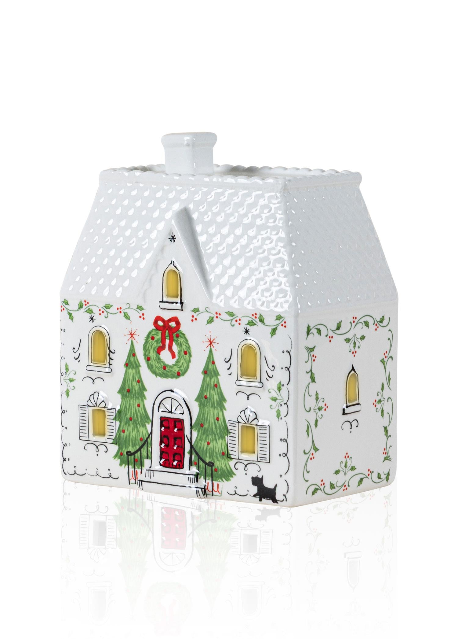 Dekoratif Led Işıklı Ev Biblo14X9X17 Cm