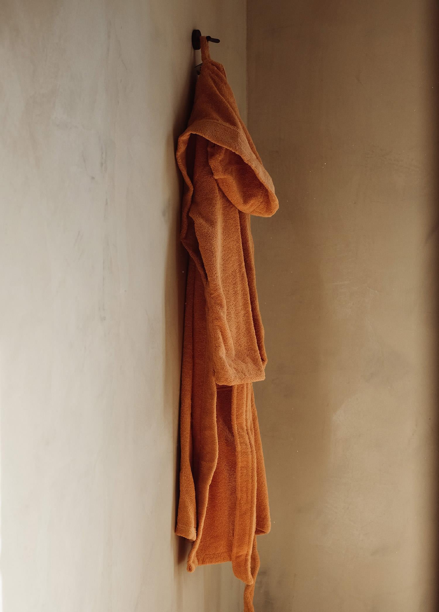 Fine Cotton Terracotta Bornoz Small Medium