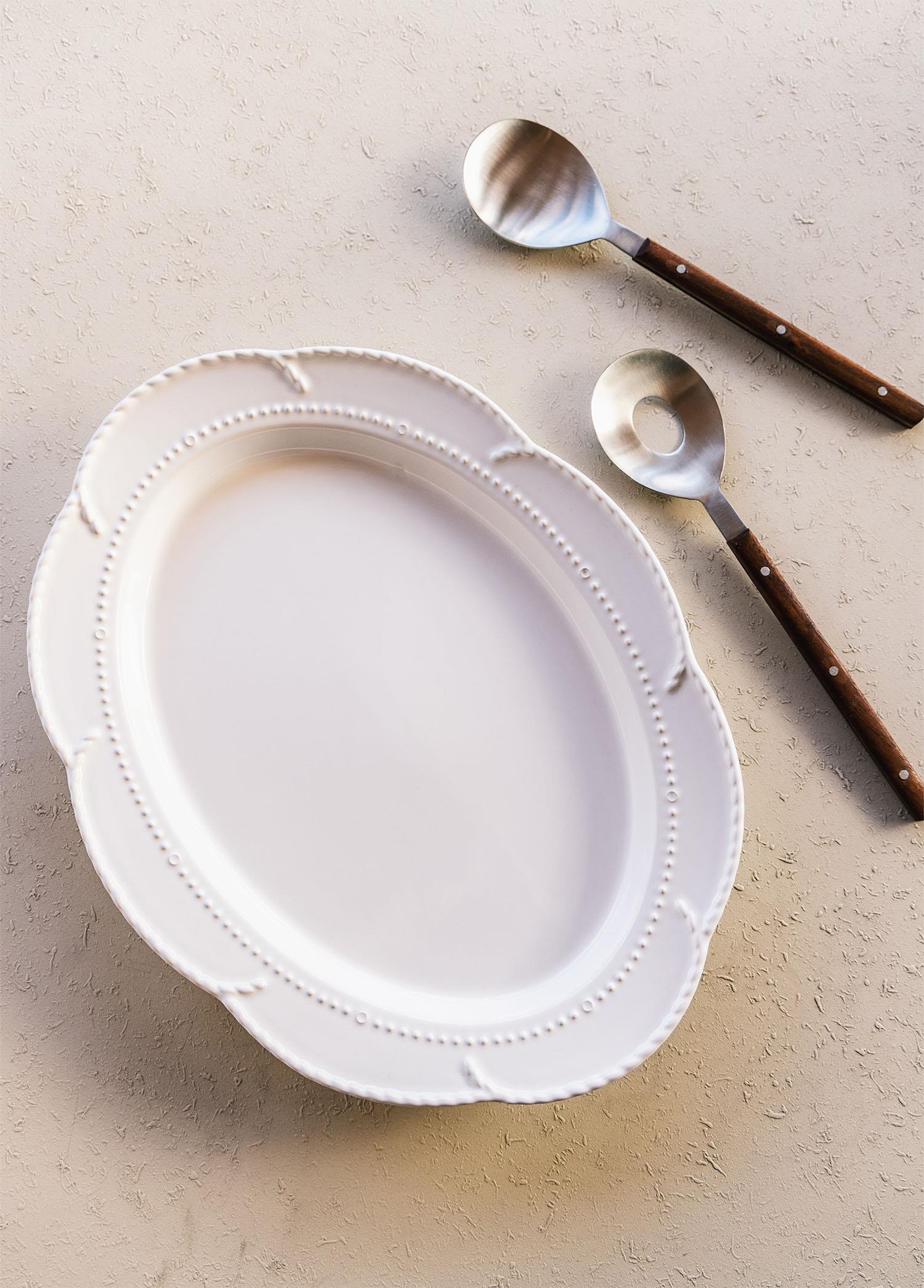 Grande Servis Tabağı Beyaz 41X31 Cm Grd0012