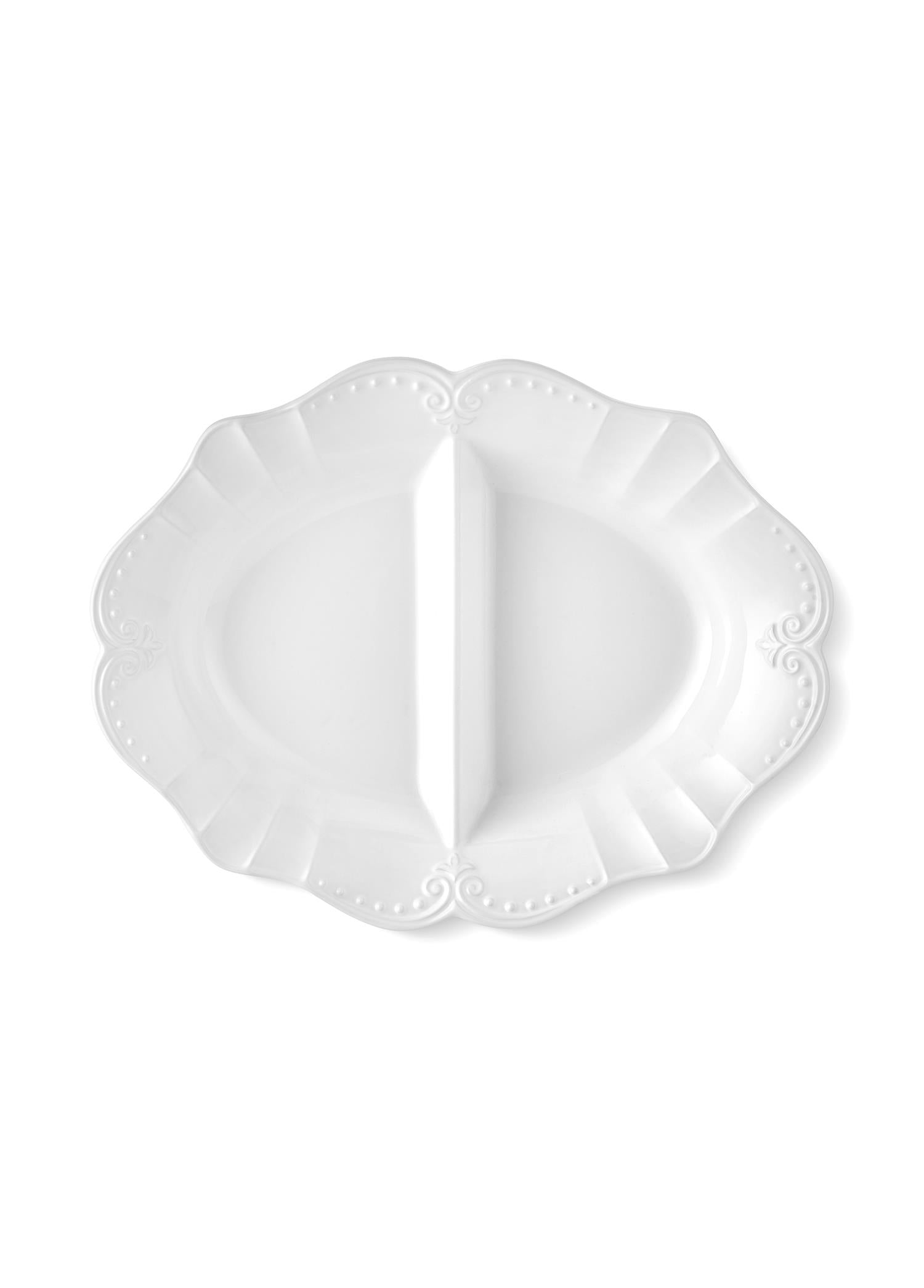 Grande Servis Tabağı Beyaz 41X32 Cm Grd0006