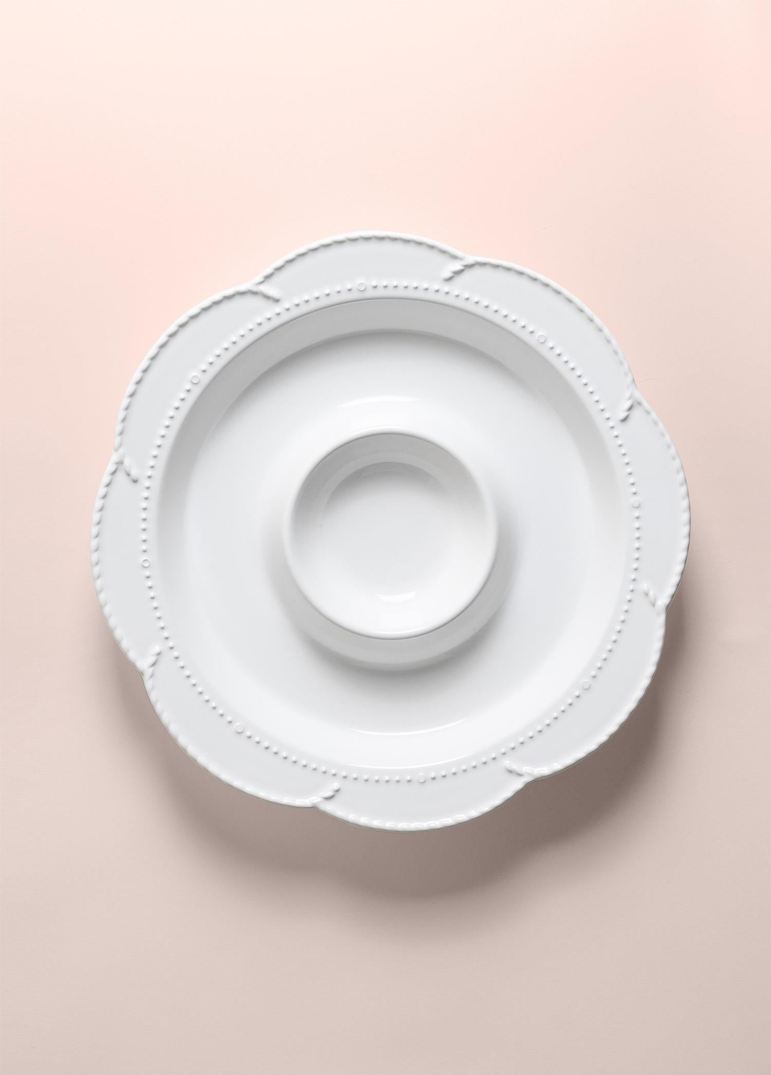 Grande Servis Tabağı Bölmeli Beyaz 39 Cm Grd0013