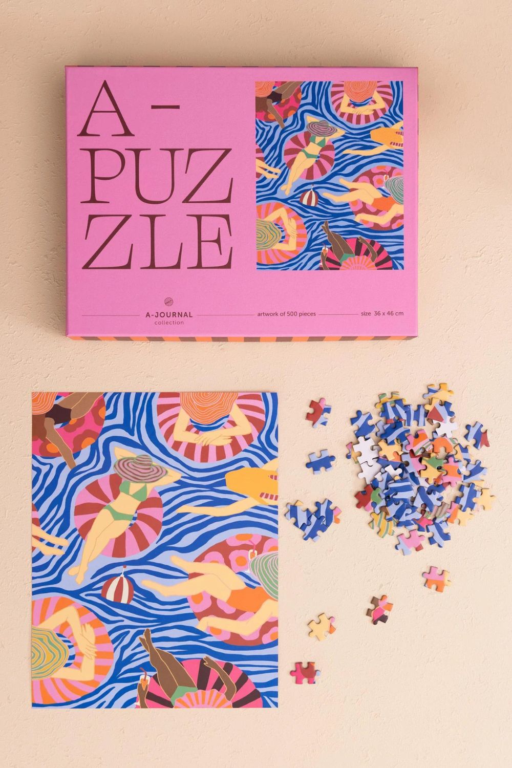 Havuz Partisi Temalı Puzzle, 500 Parça - 1