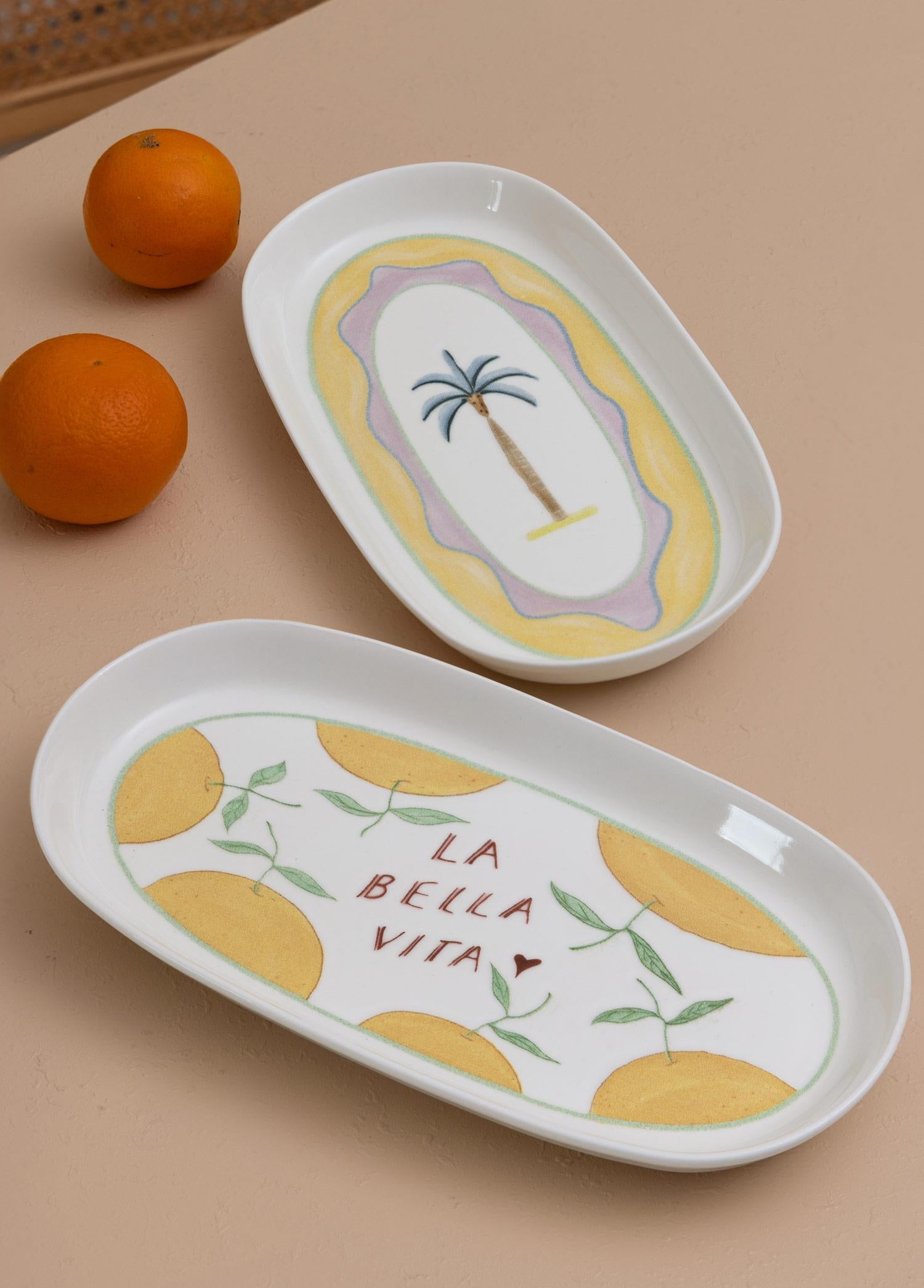 Italian Summer Oval Servis Tabağı 2Li 29 Cm