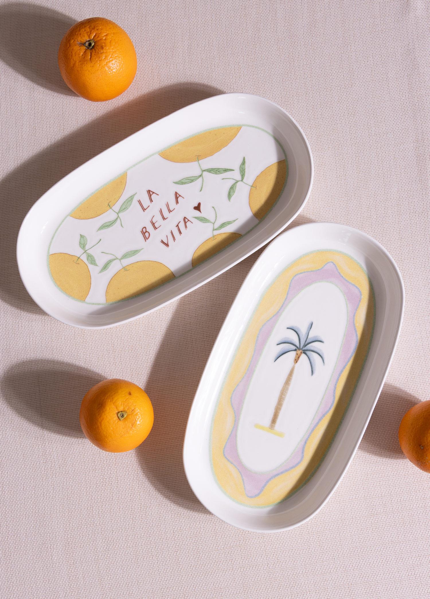 Italian Summer Oval Servis Tabağı 2Li 29 Cm