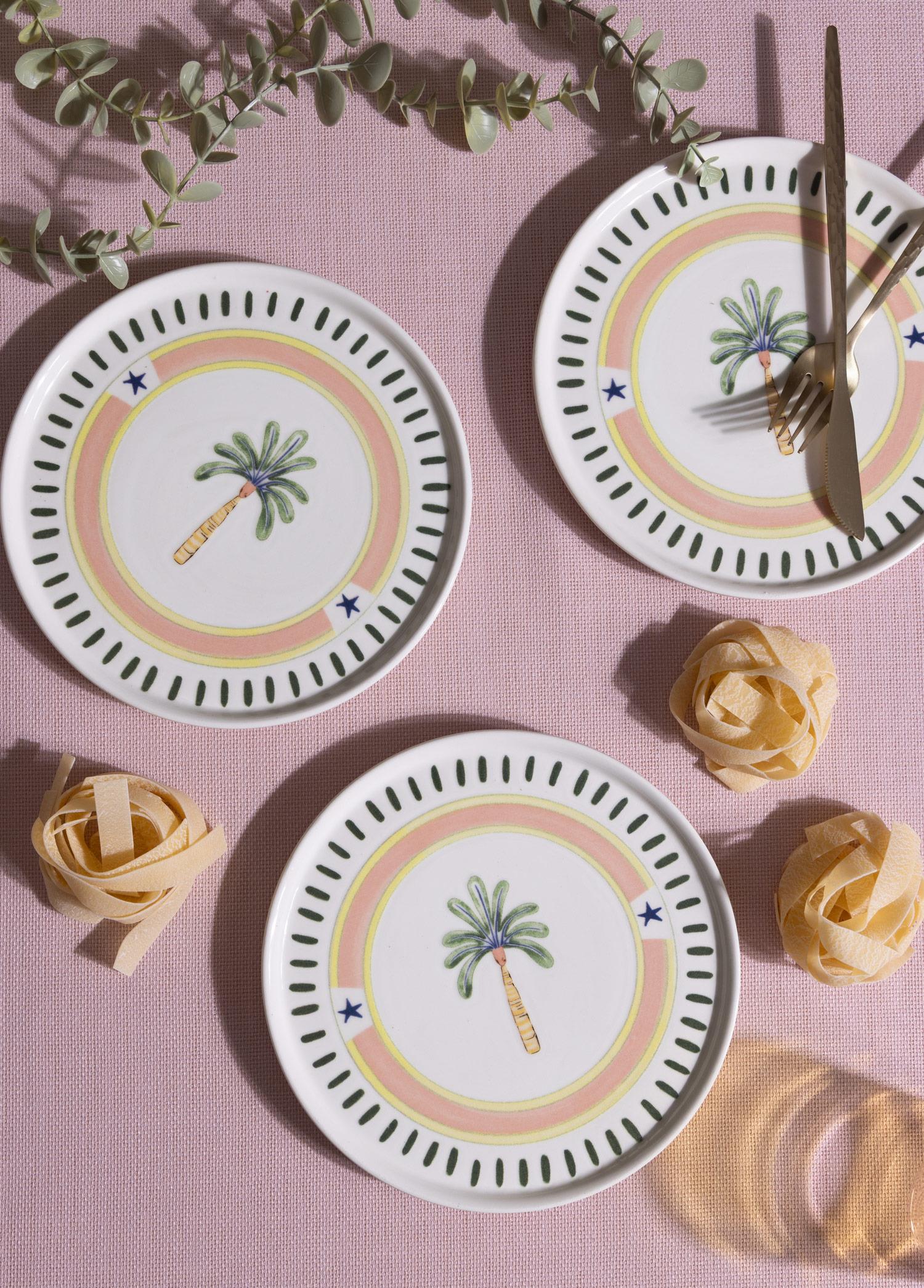Italian Summer Pasta Tabağı 6Lı Set 19 Cm