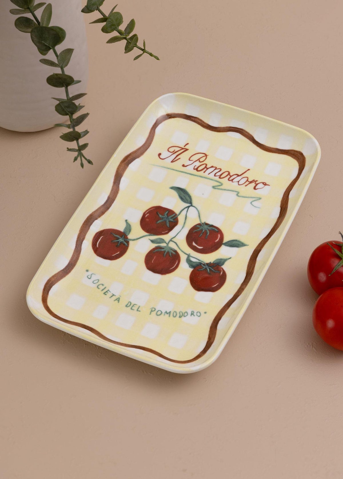 Italian Summer Dikdörtgen Servis Tabağı 31X20 Cm