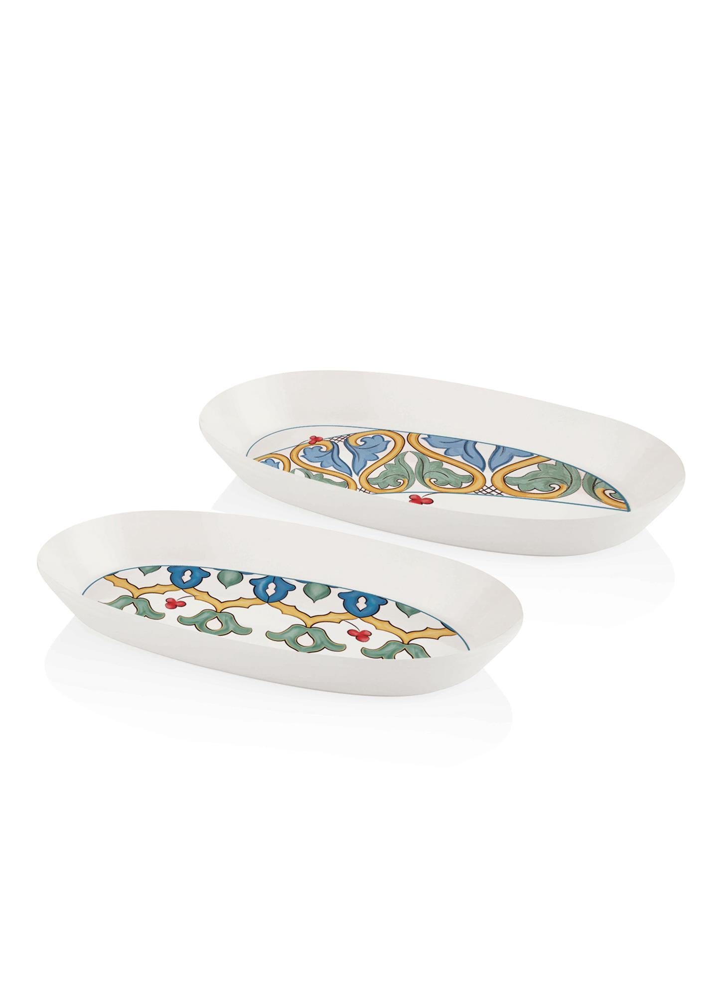 Limoncello Oval Servis Tabağı 2Li Set Gri 29 Cm