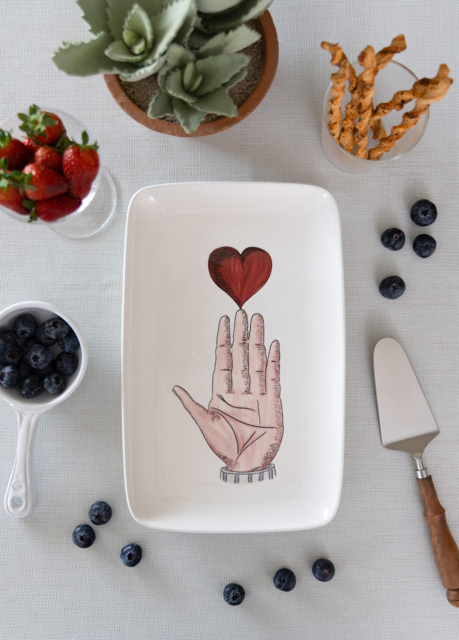 Luv Dikdörtgen Servis Tabağı 31X20 Cm