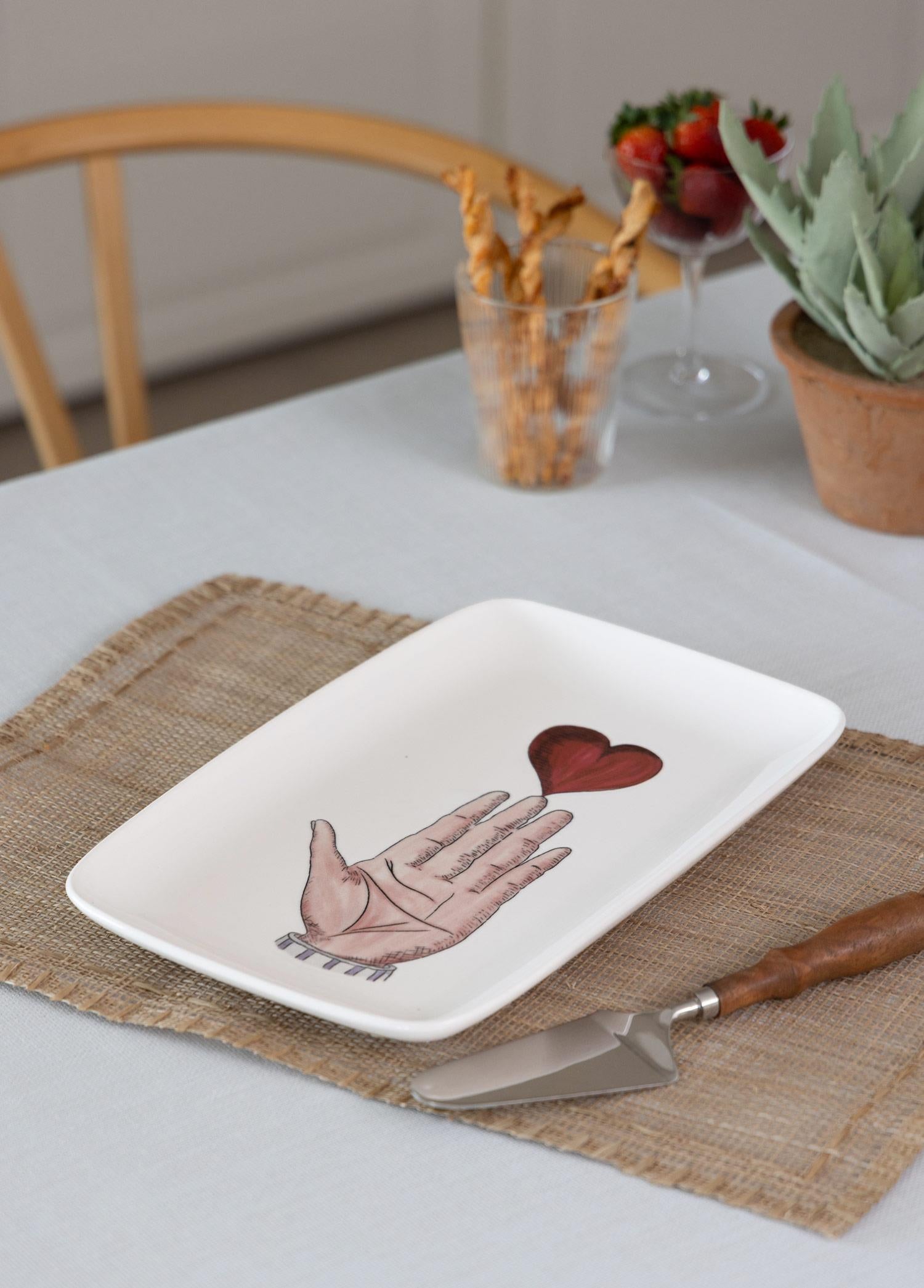 Luv Dikdörtgen Servis Tabağı 31X20 Cm