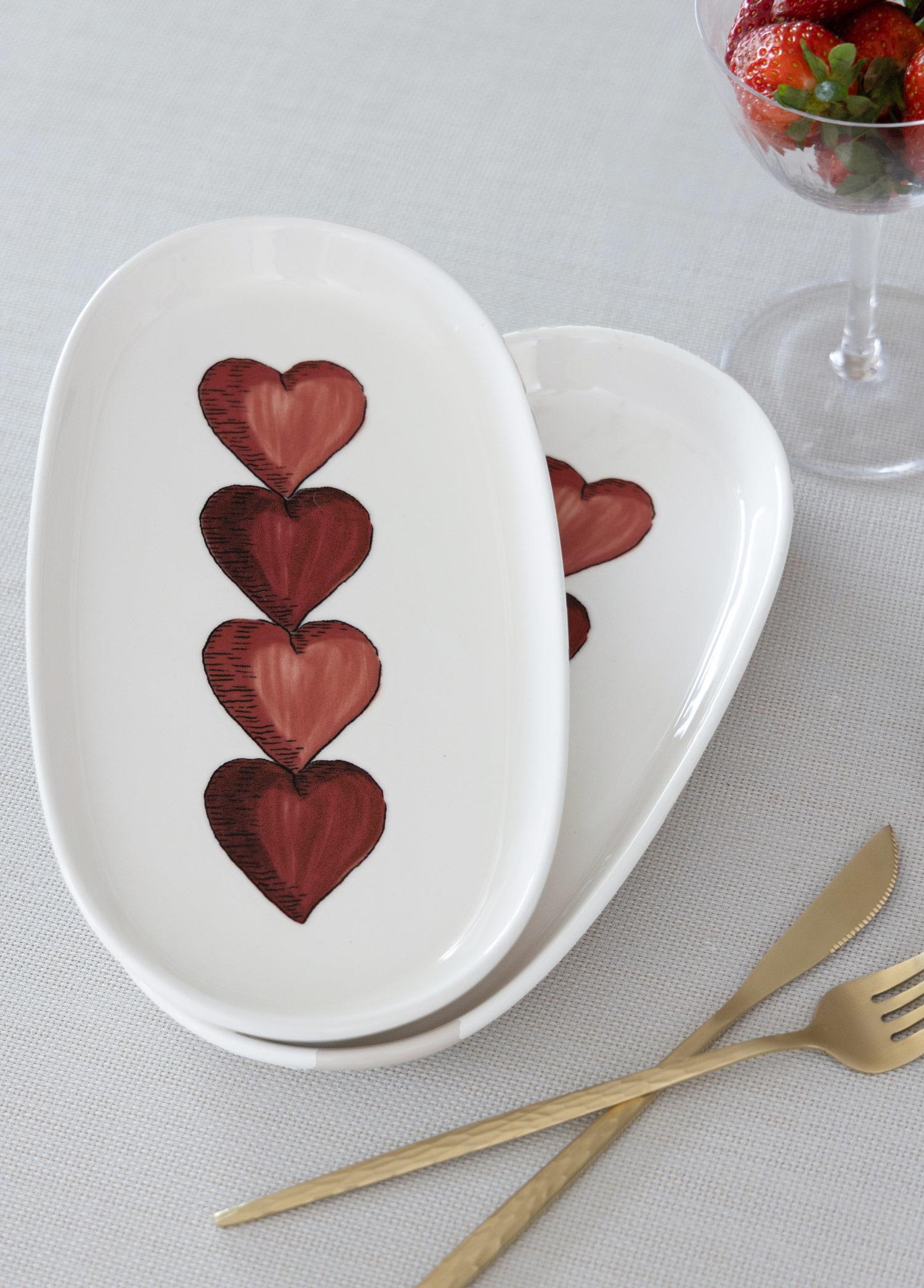 Luv Oval Servis Tabağı 2Li 23 Cm