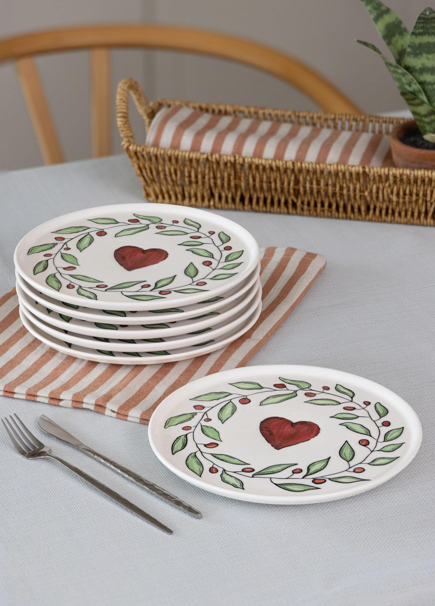 Luv Pasta Tabağı 6Lı Set 19 Cm