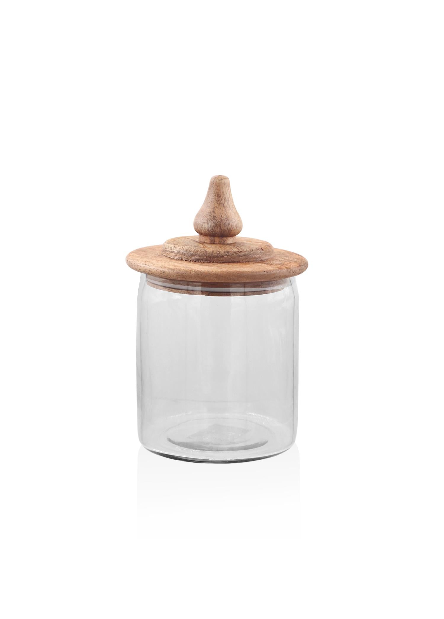 Madera Kapaklı Saklama Kavanozu 23X15X15 Cm