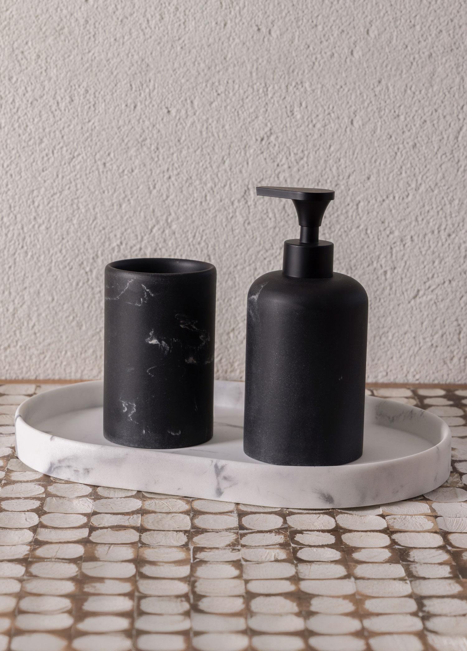 Marble Banyo Tepsisi Beyaz 30X20X3 Cm