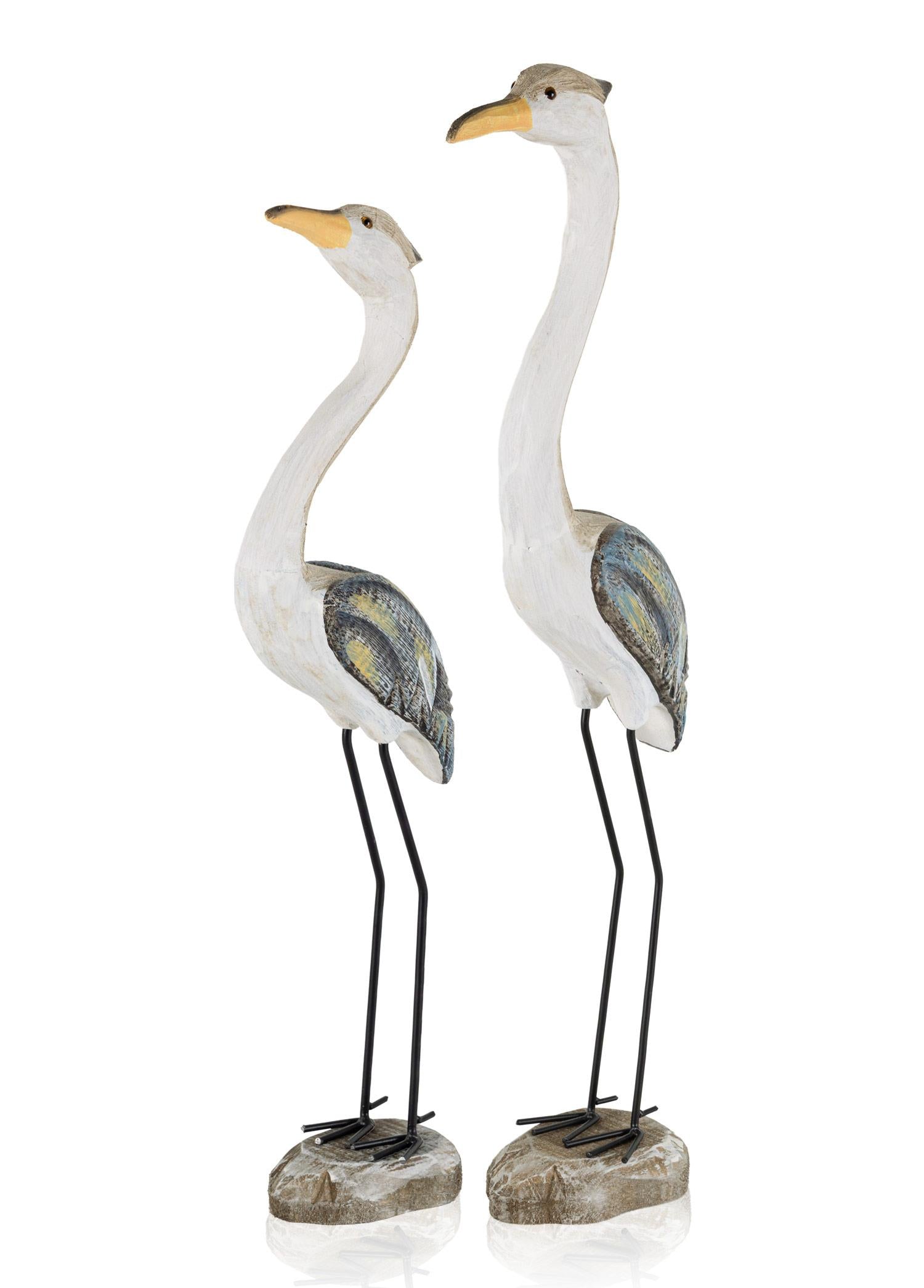 Marin 2'Li Dekoratif Balıkçıl Kuş Biblo Seti 61 Cm