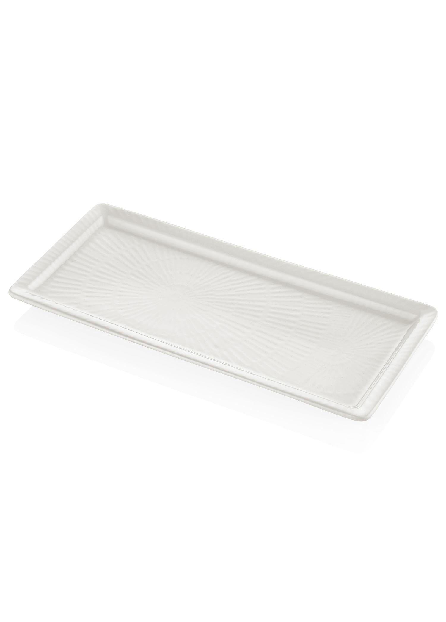 Noon Dikdörtgen Servis Tabağı Krem 35X16 Cm