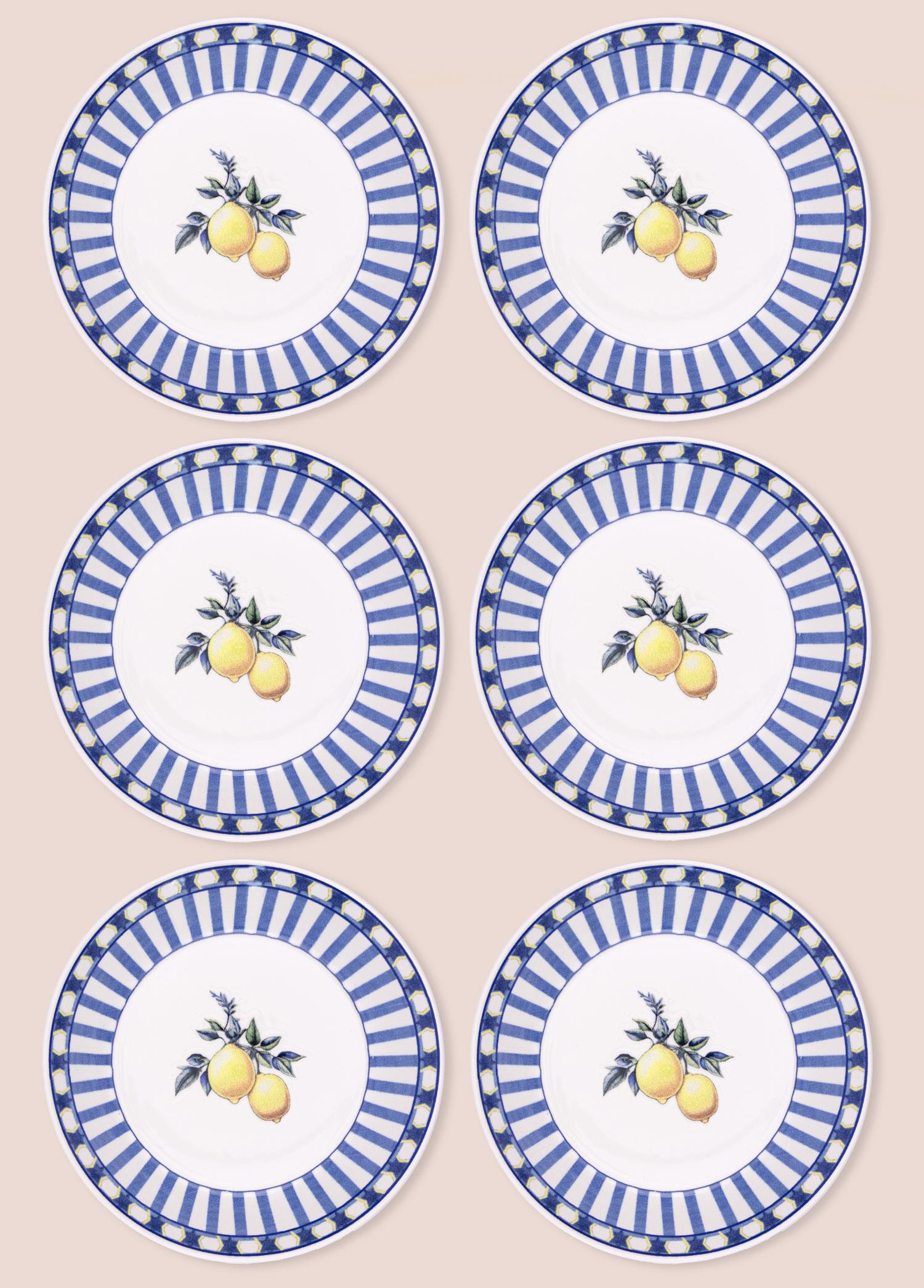 Odore Di Limone Yemek Tabağı 6Lı Set 20 Cm