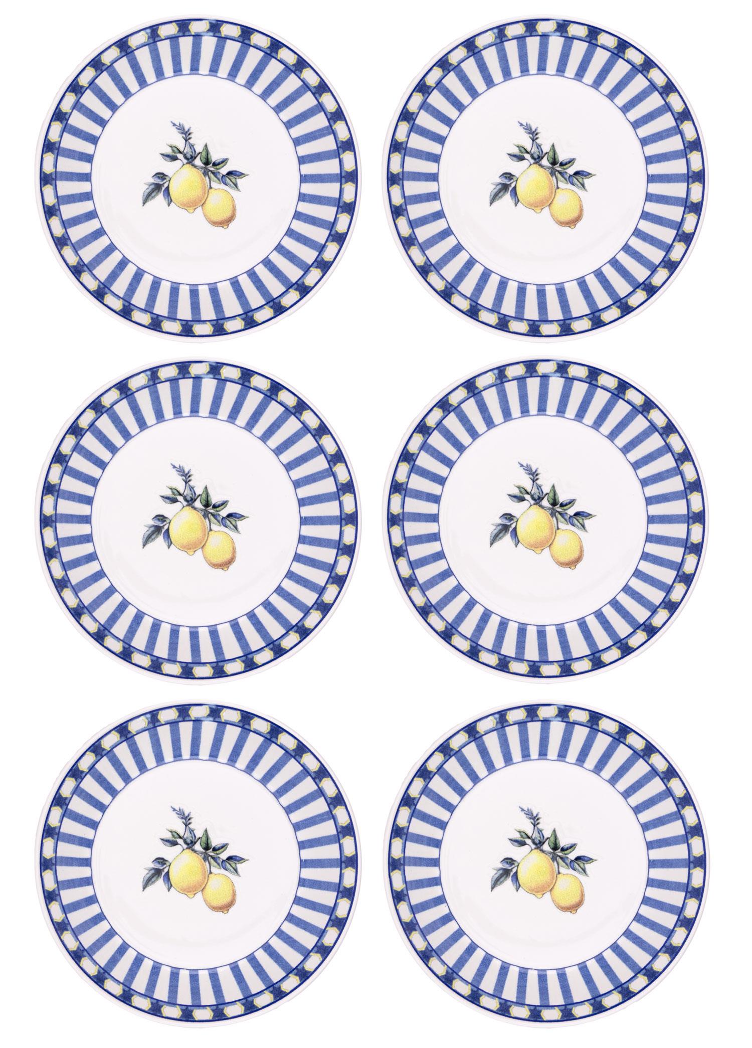 Odore Di Limone Yemek Tabağı 6Lı Set 20 Cm