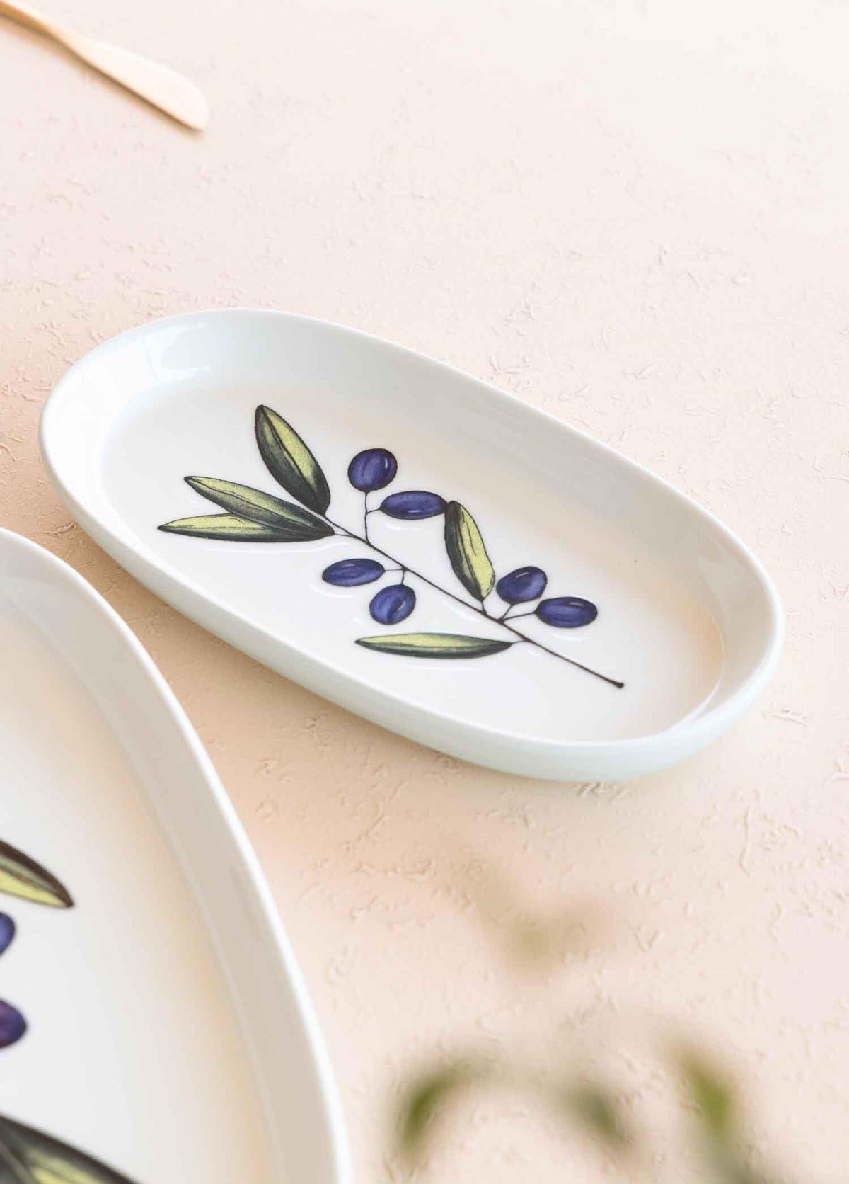 Olivos Oval Servis Tabağı 4Lü 17 Cm