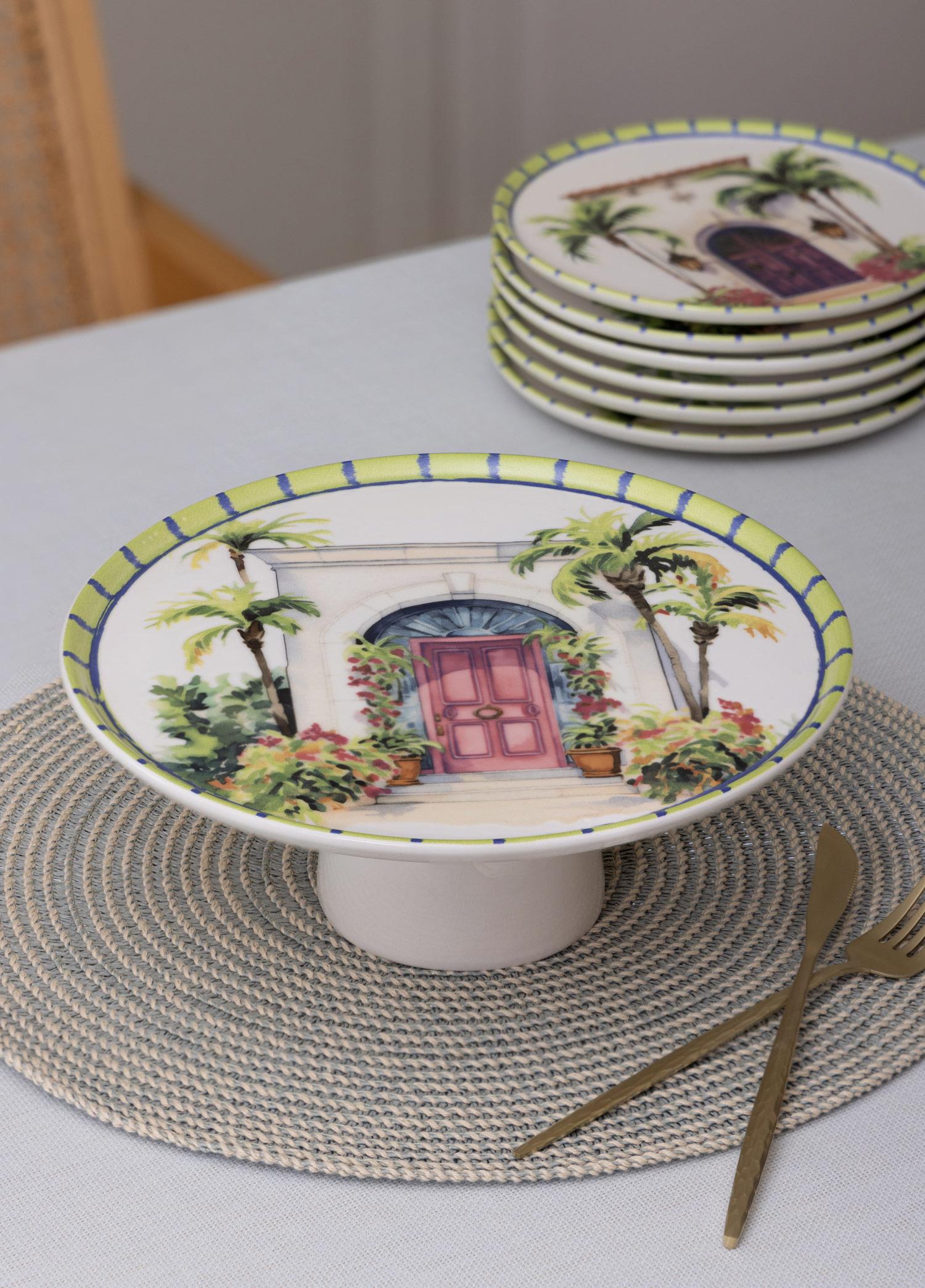 Palma Ayaklı Servis Tabağı 10X26 Cm