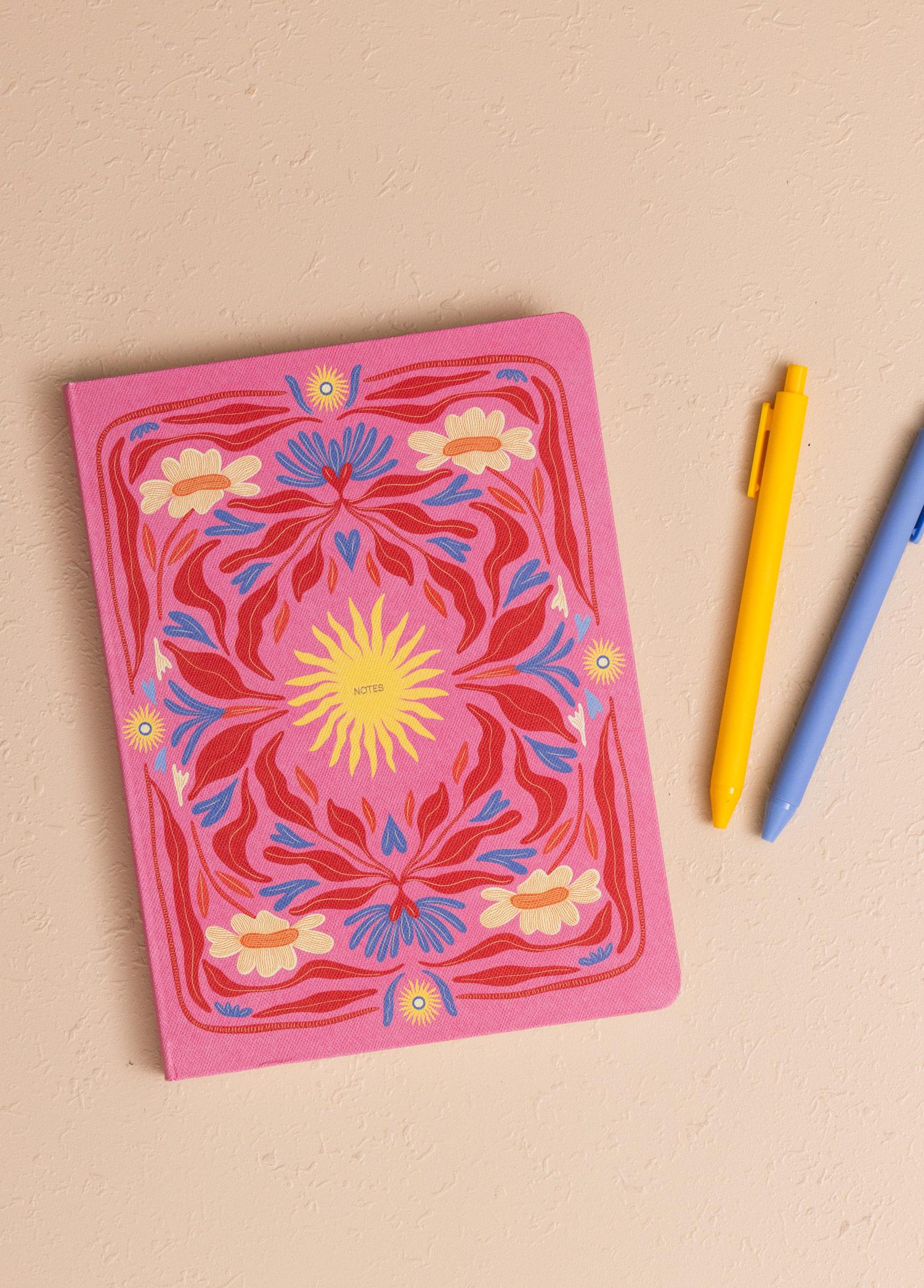 Pembe Bahar Desenli Defter 16 X 21 Cm
