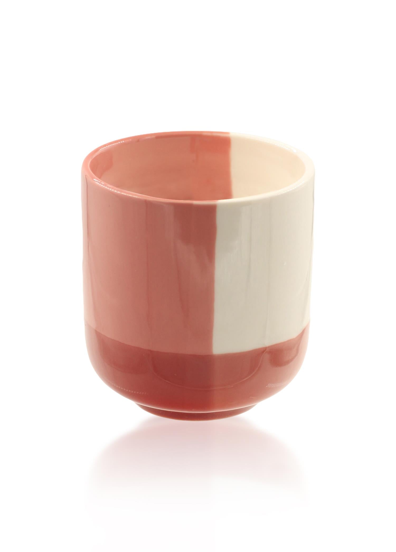 Porselen Saksı Pembe 9X10 Cm