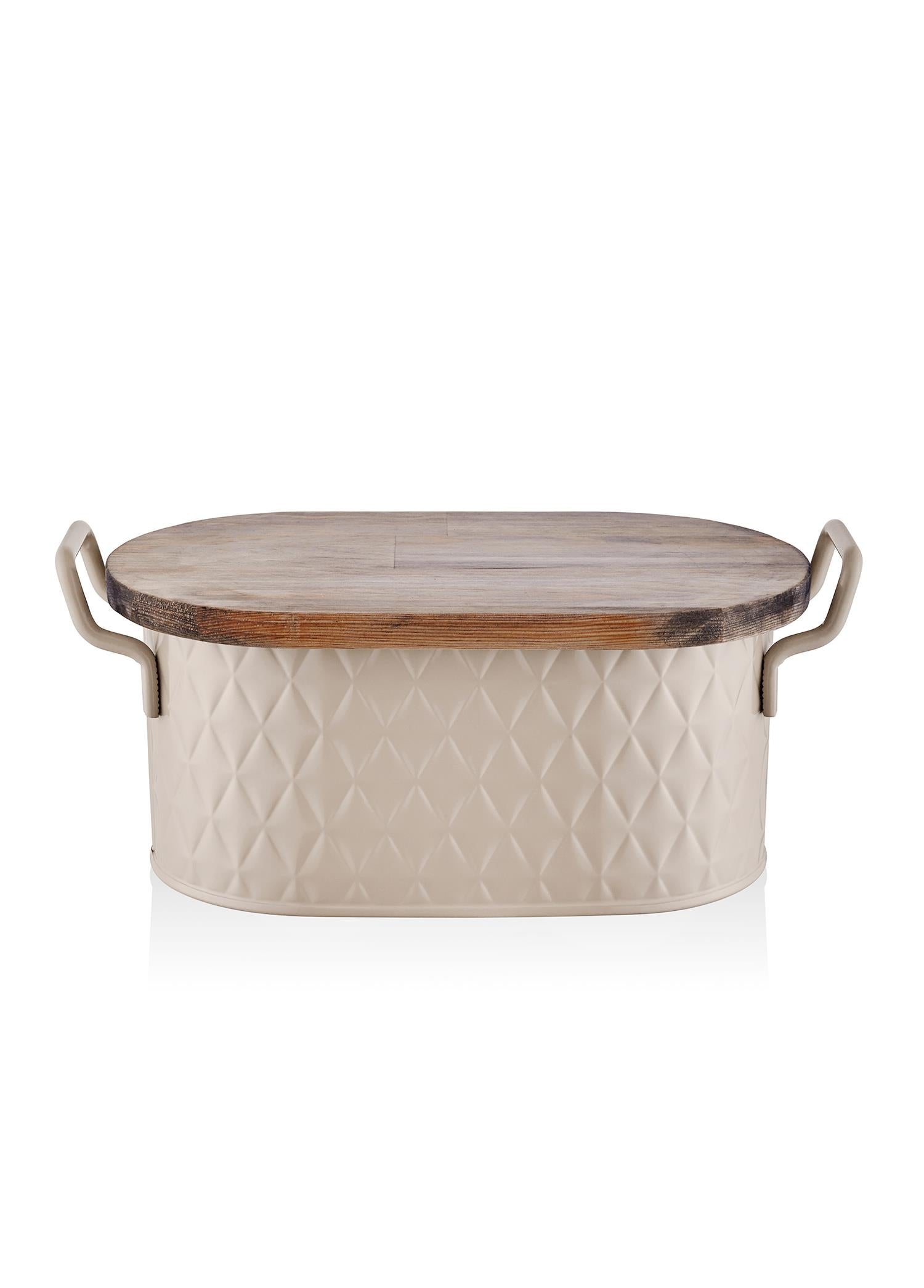 Prizma Ekmek Saklama Kabı Karamel 40X22X18 Cm