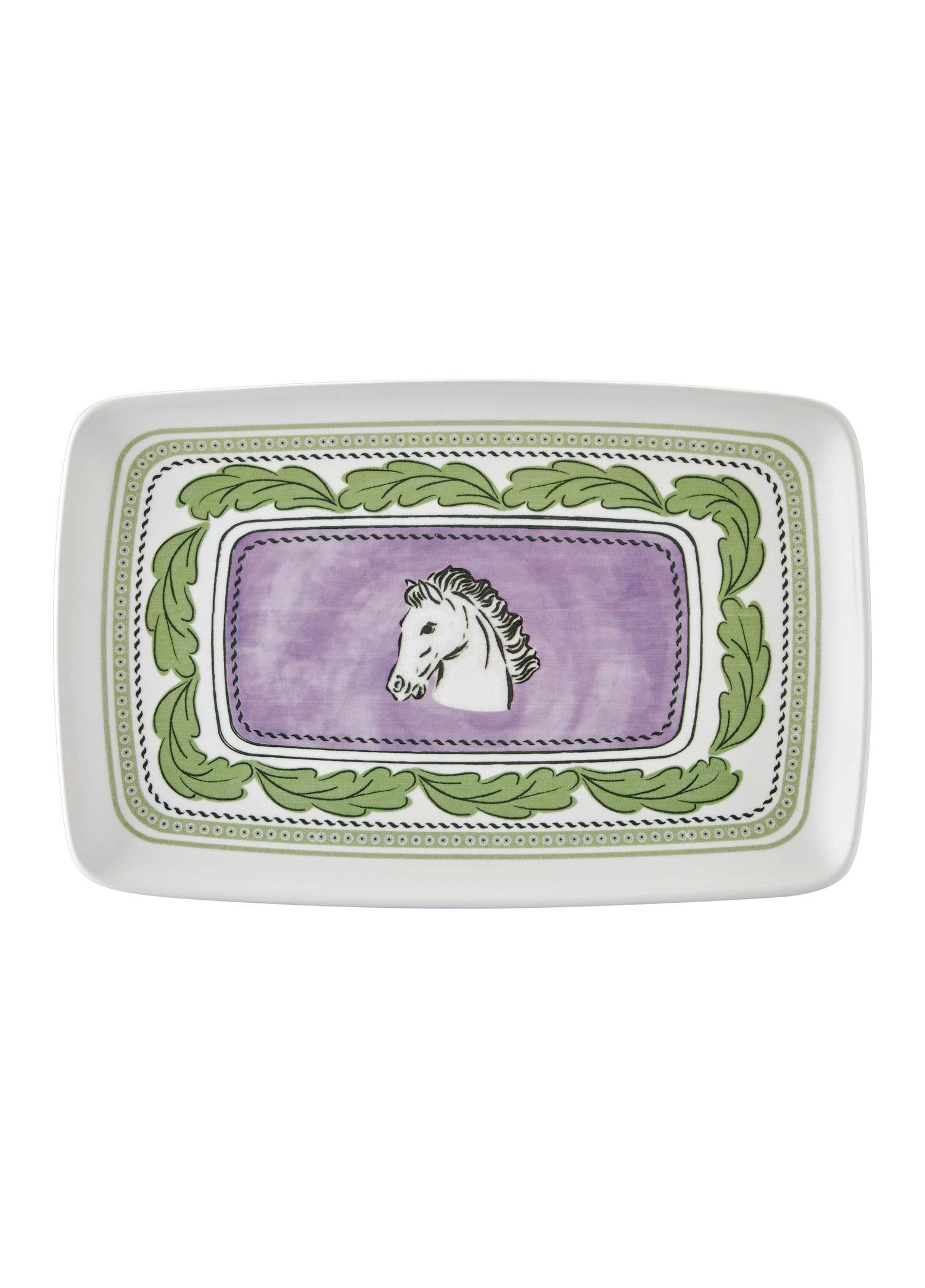 Provence Lavanta Dikdörtgen Servis Tabağı 31X20 Cm