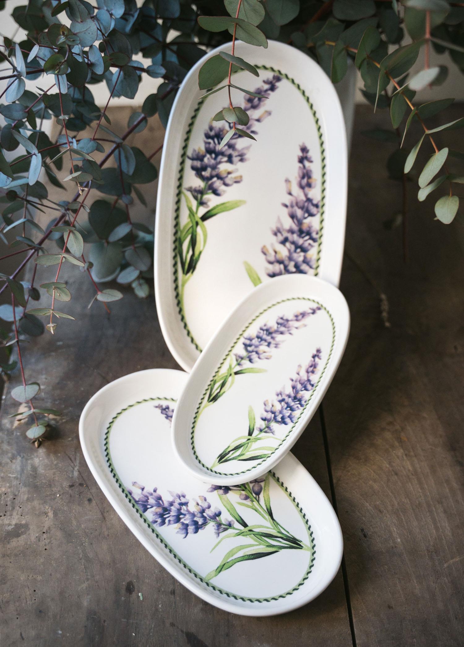 Provence Lavanta Oval Servis Tabağı 2Li 23 Cm